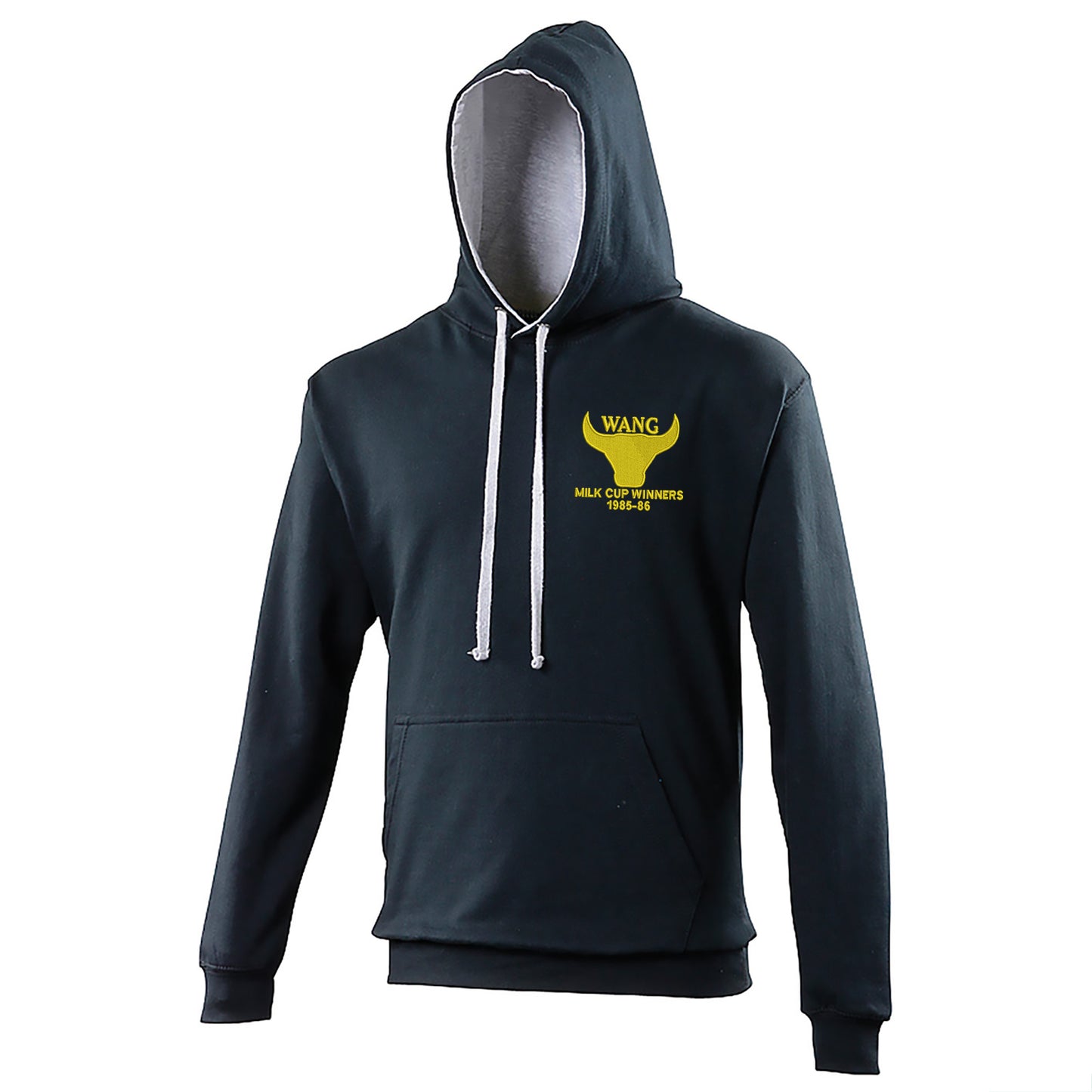 Retro Oxford Milk Cup Winners 1985-86 Embroidered Contrast Hoodie