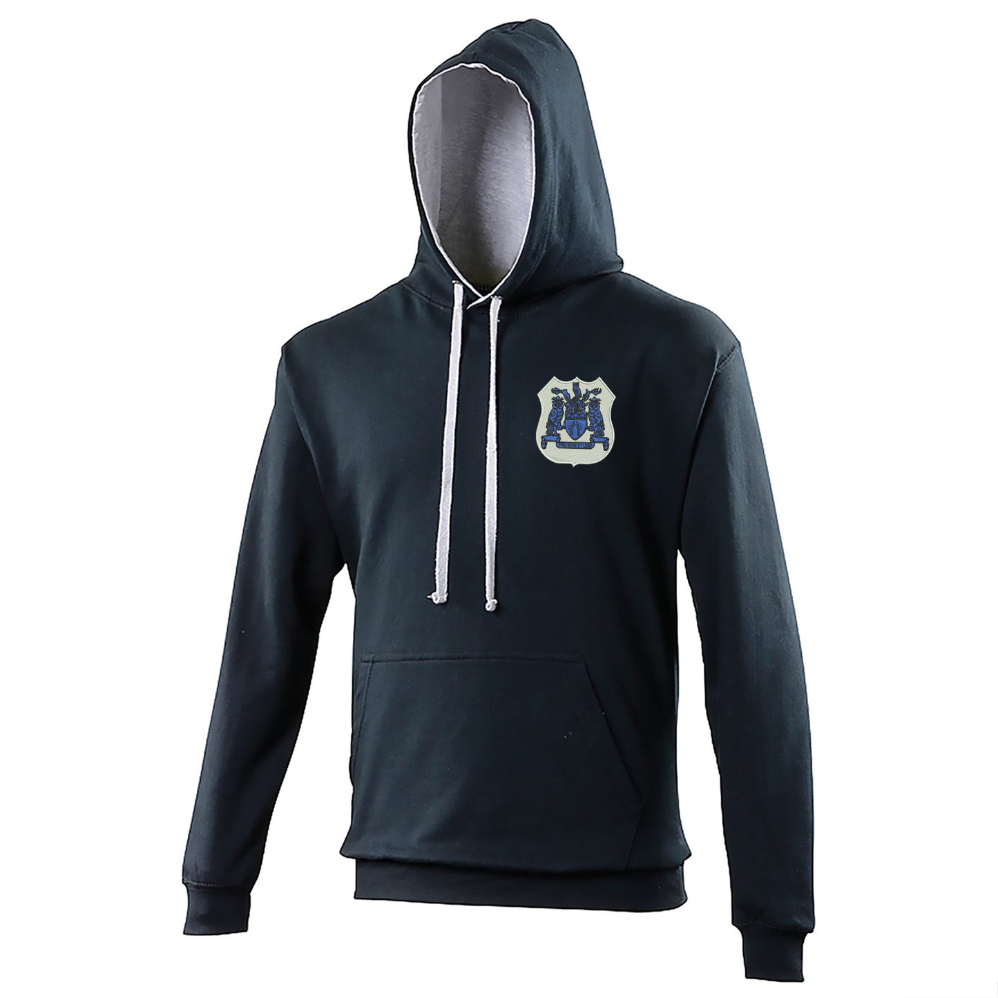 Retro Leeds 1950s Embroidered Contrast Hoodie