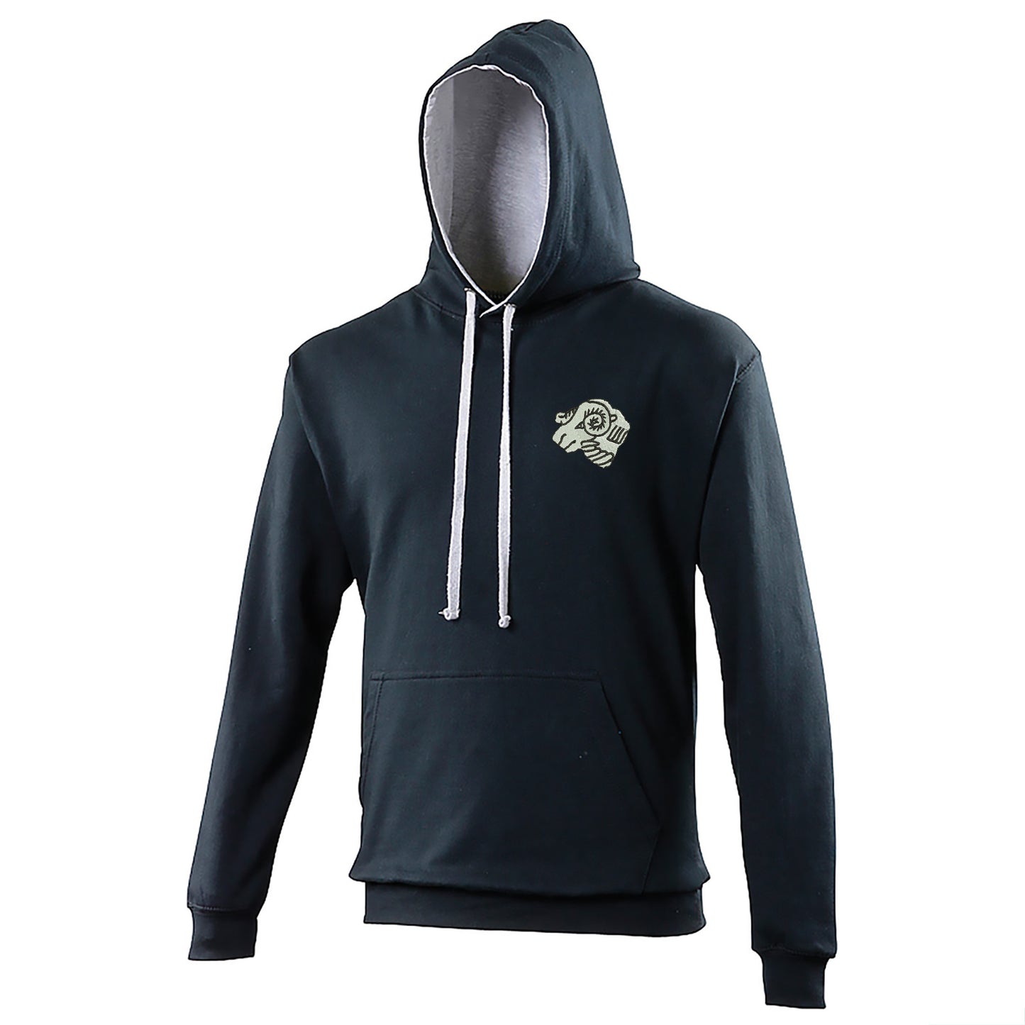 Retro Derby 1968 Embroidered Contrast Hoodie