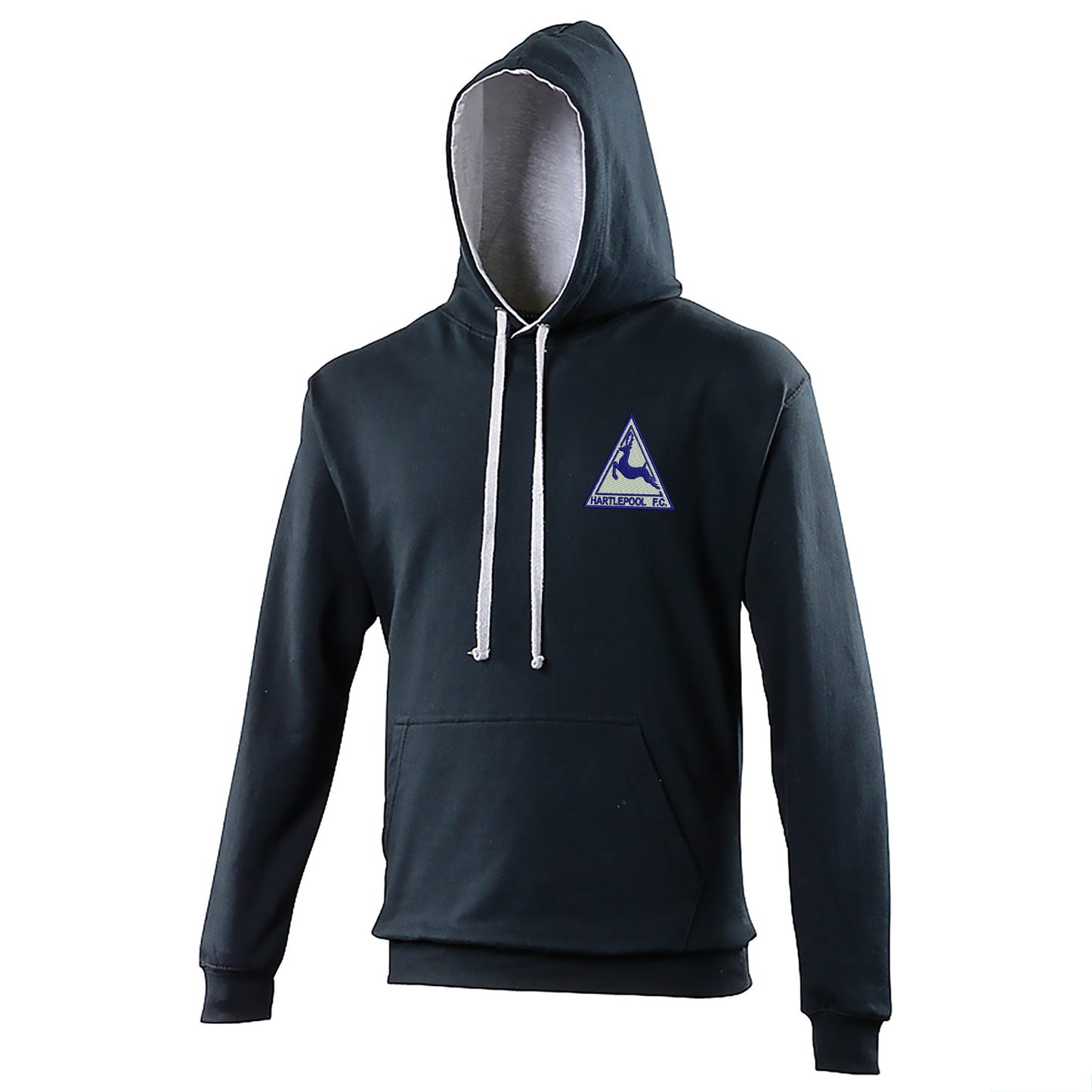 Retro Hartlepool Embroidered Contrast Hoodie
