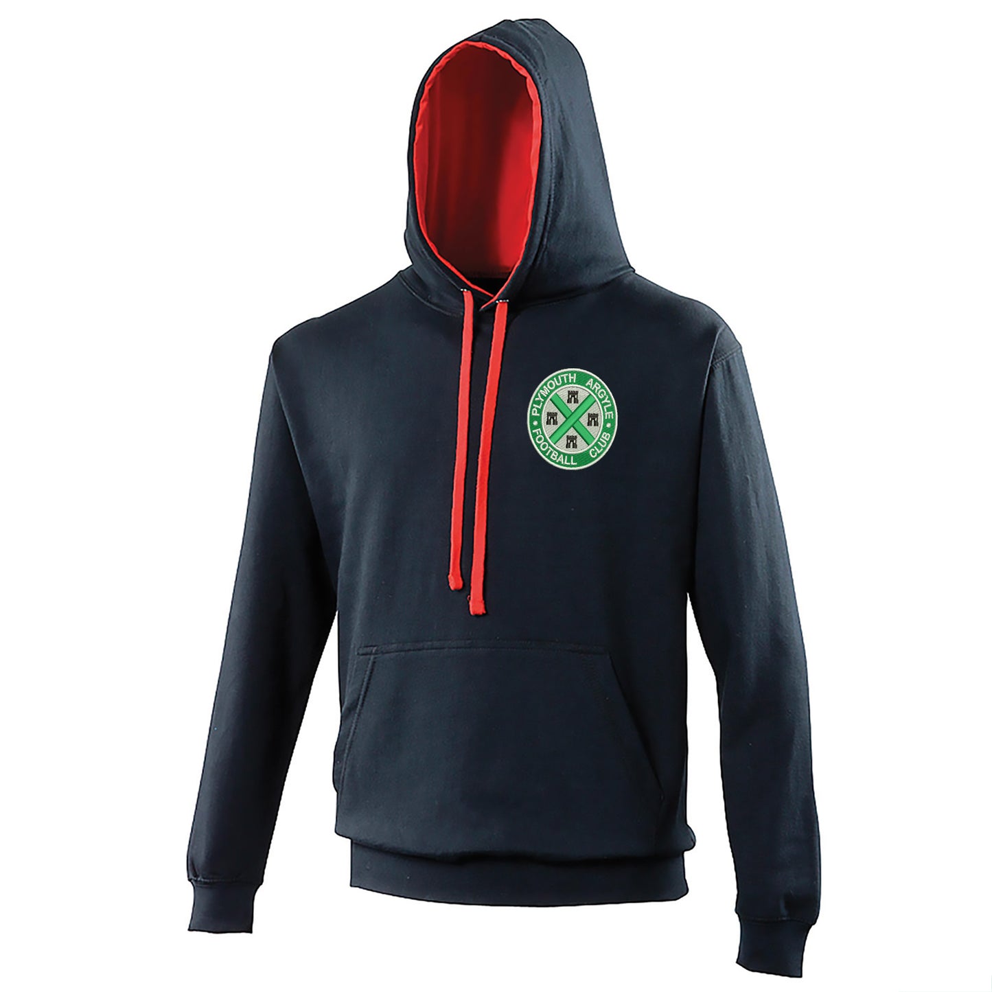 Retro Plymouth 1911 Embroidered Contrast Hoodie