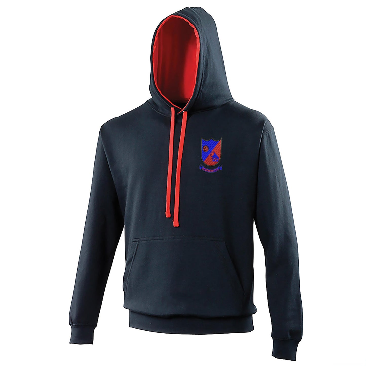 Retro Aldershot 1972 Embroidered Contrast Hoodie