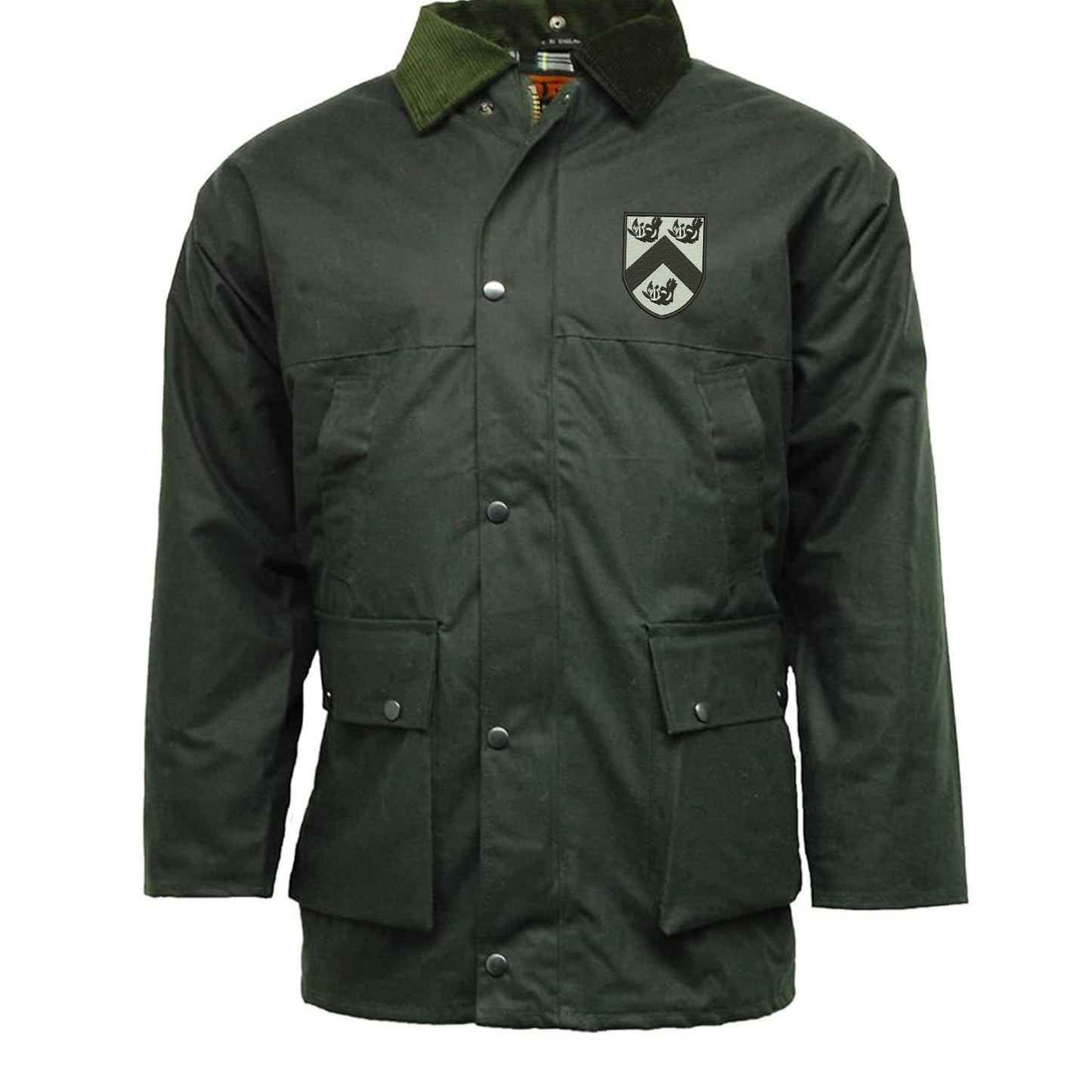 Retro Grimsby 1884 Embroidered Padded Wax Jacket