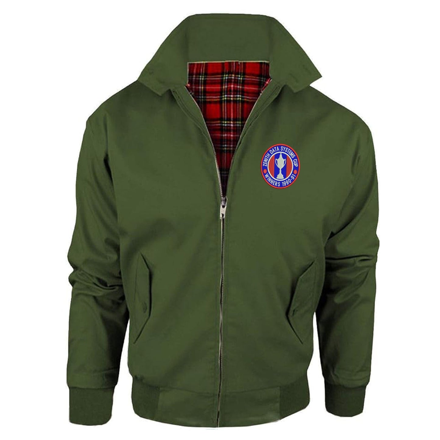 Retro Crystal Palace Zenith Data Systems Cup Winners 1991 Embroidered Classic Harrington Jacket