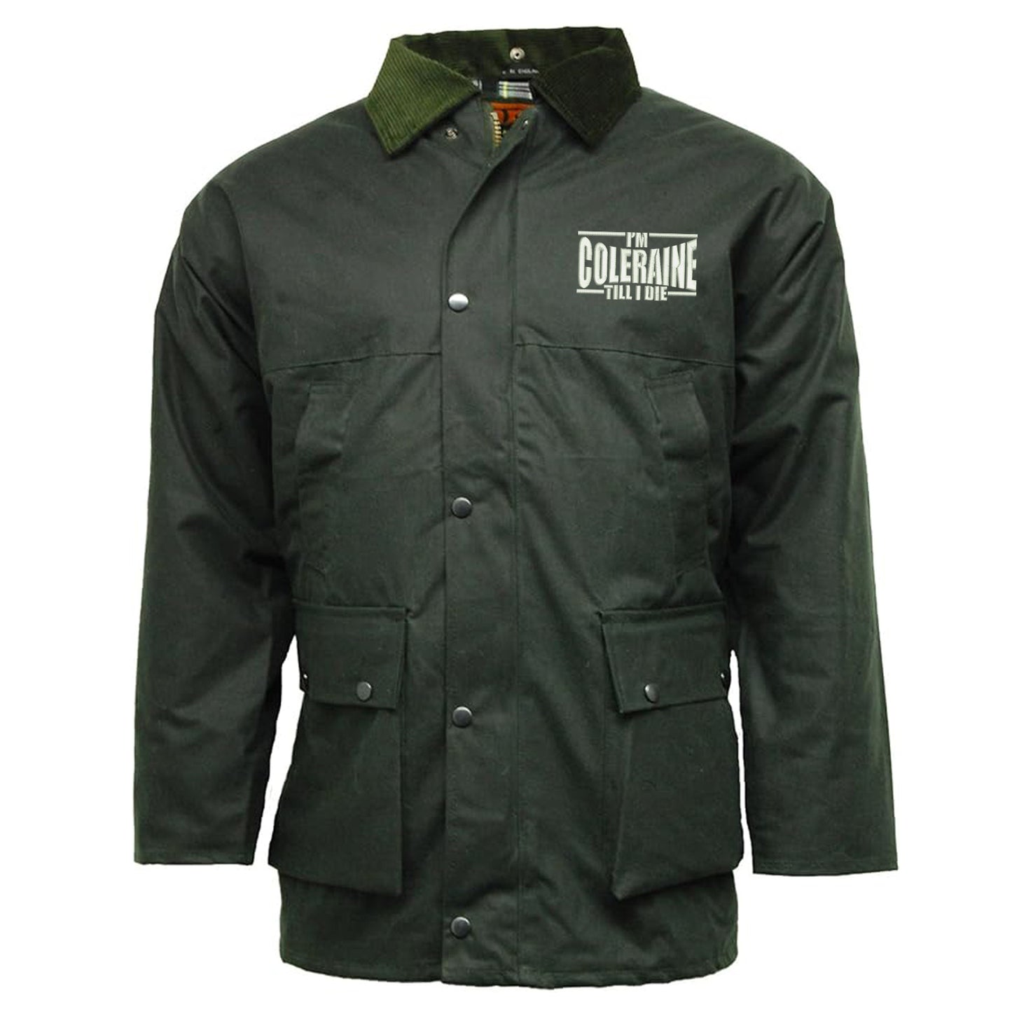 I am Coleraine Embroidered Wax Jacket