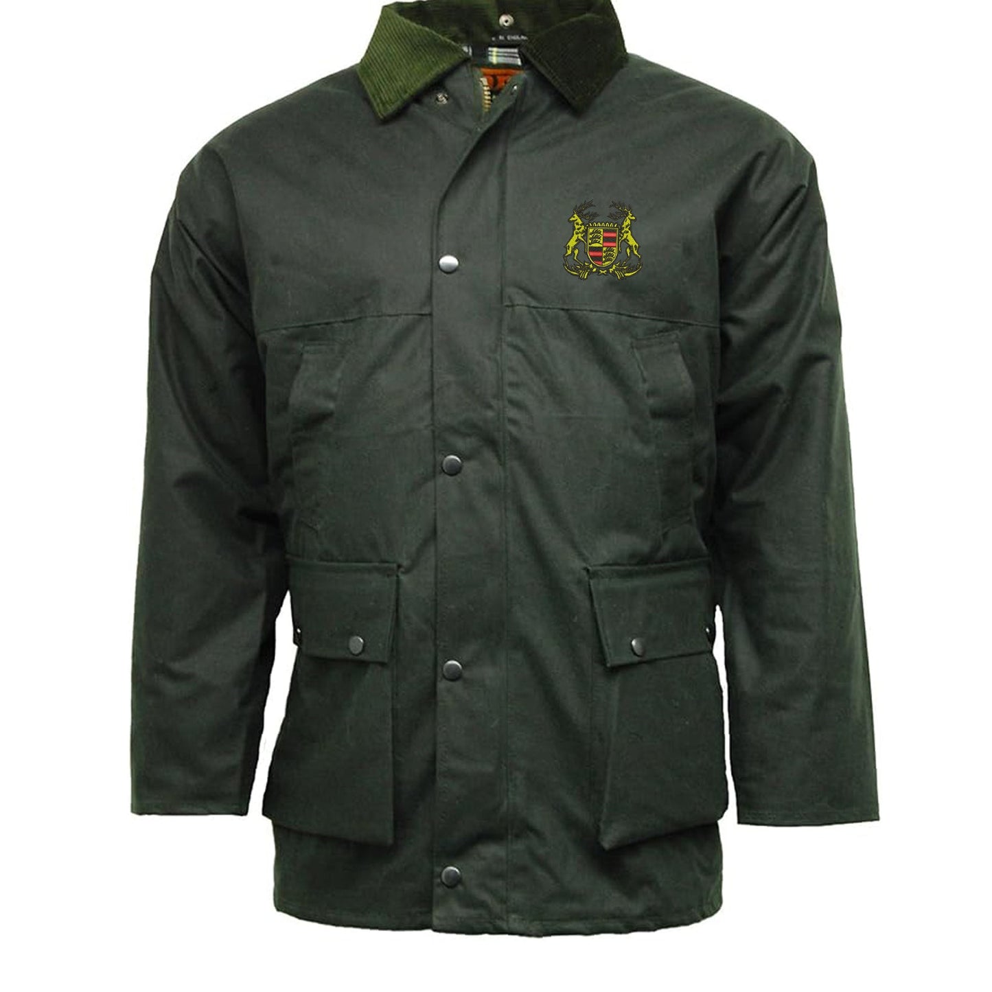 Retro Porsche 1922 Embroidered Padded Wax Jacket
