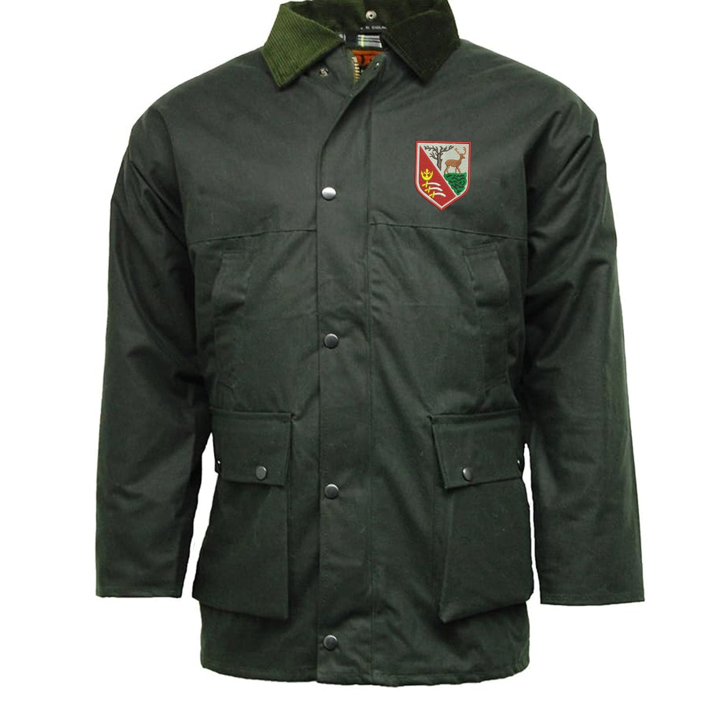 Retro Hayes Embroidered Padded Wax Jacket