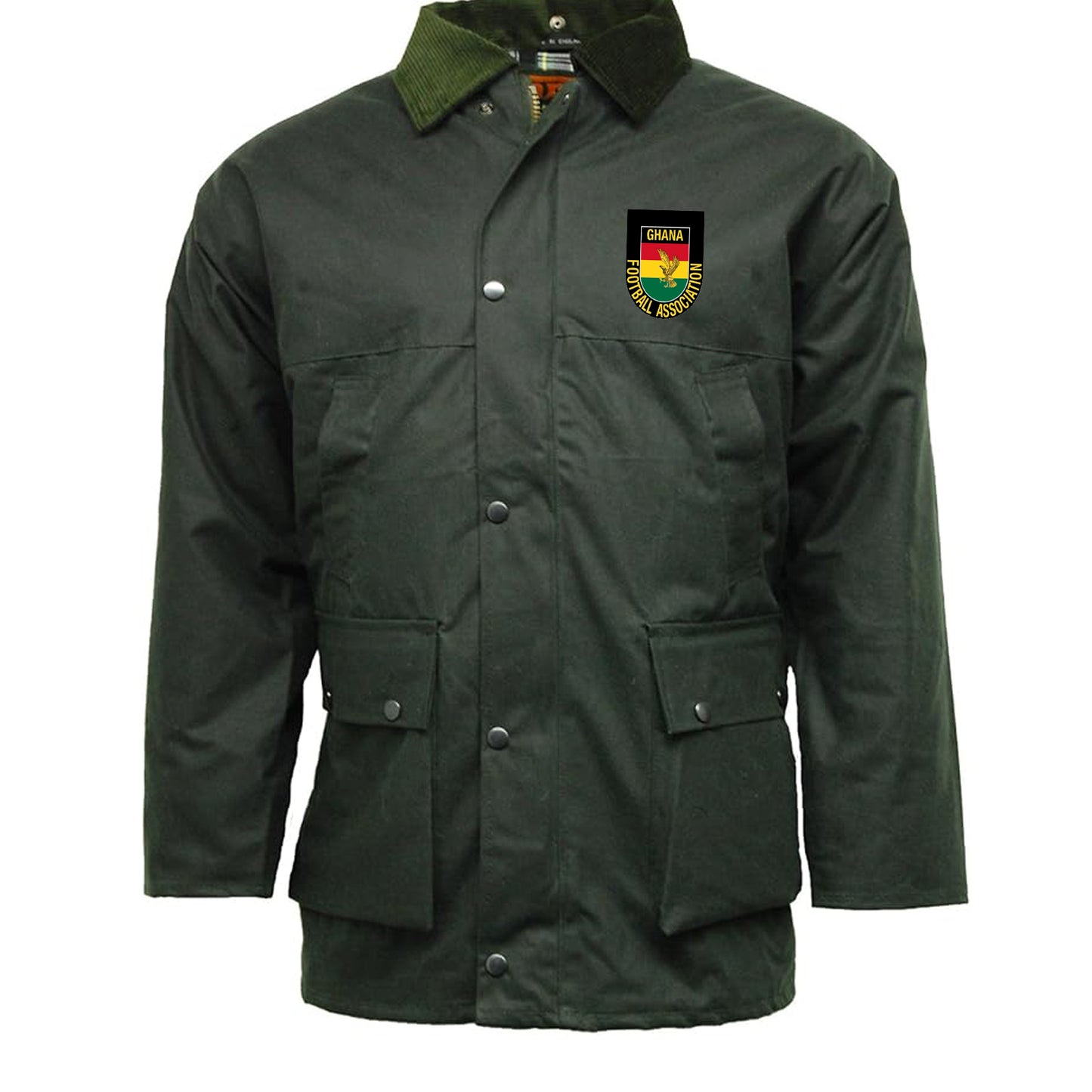 Retro Ghana 1966 Embroidered Padded Wax Jacket