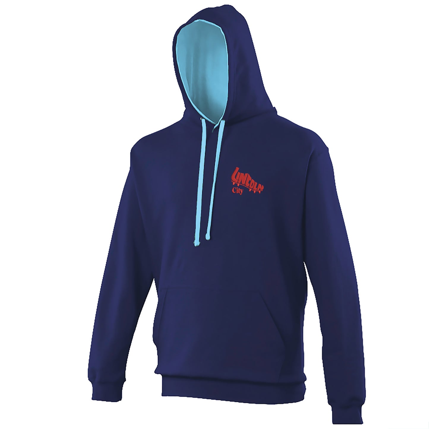Retro Lincoln 1975 Embroidered Contrast Hoodie