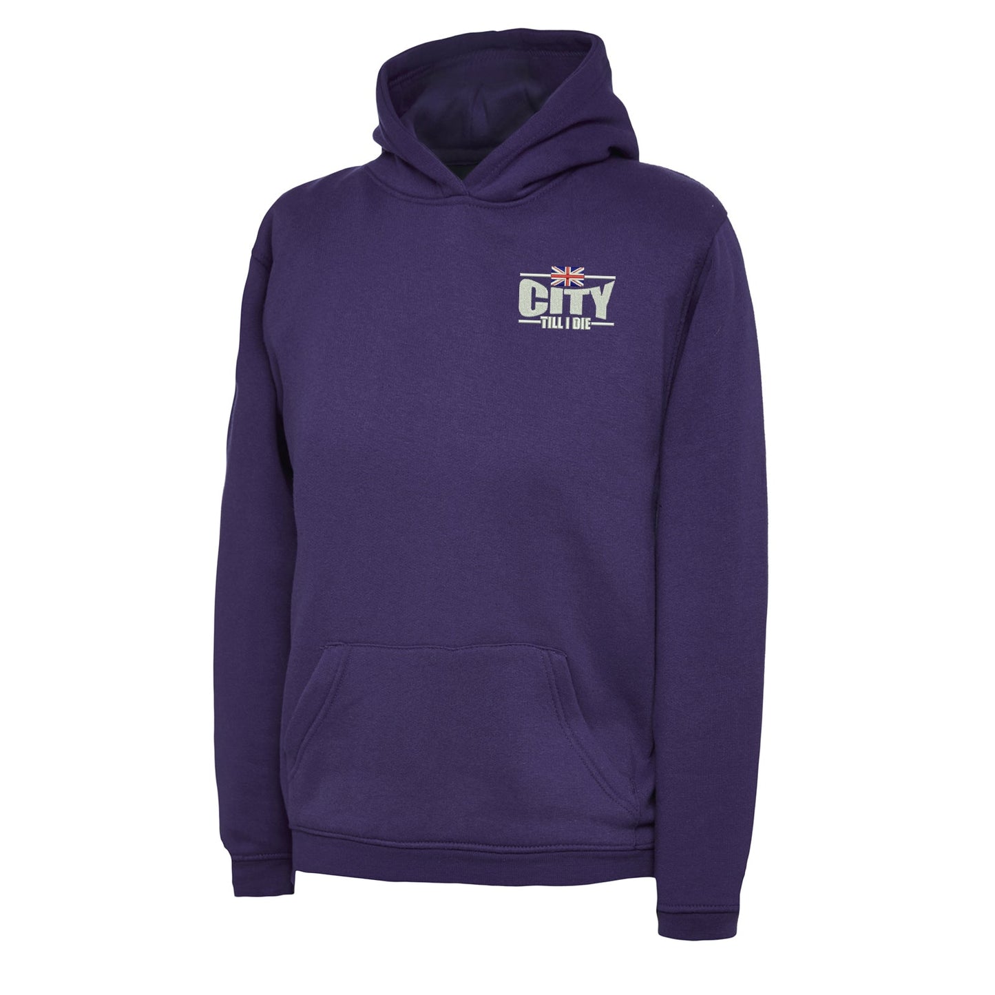 City Till I Die Union Jack Embroidered Children's Hoodie