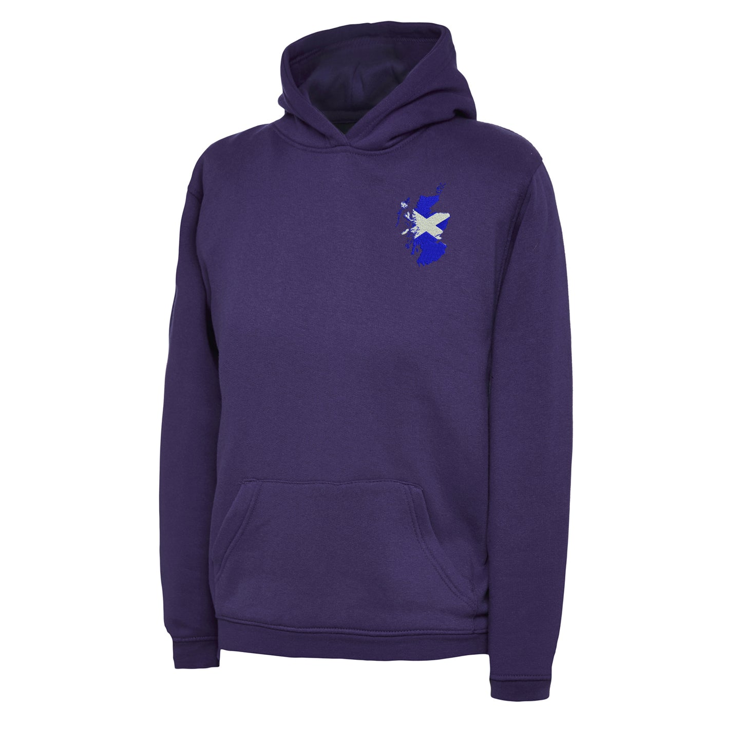 Scotland Flag Map Embroidered Children's Hoodie