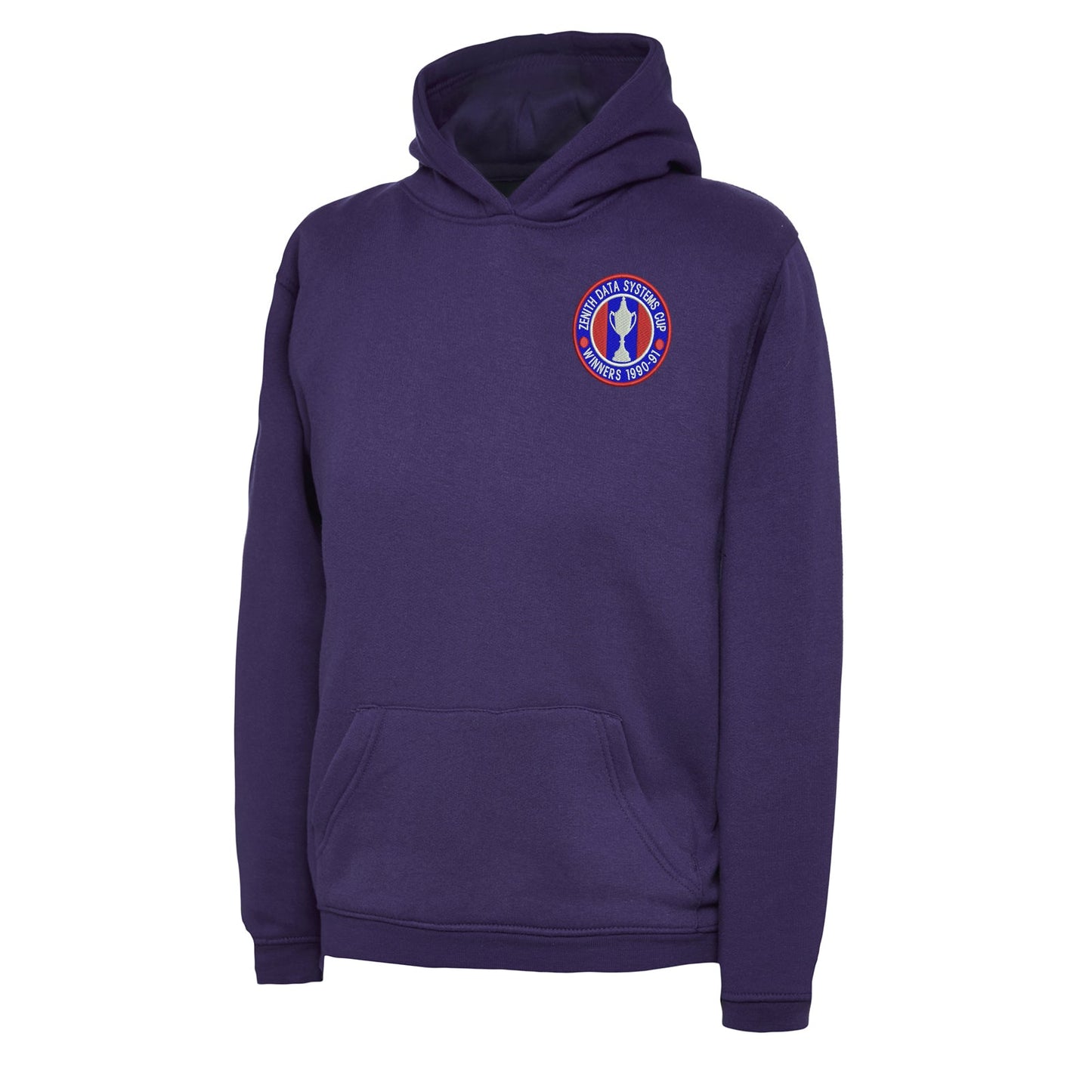 Retro Crystal Palace Zenith Data Systems Cup Winners 1991 Embroidered Children's Hoodie