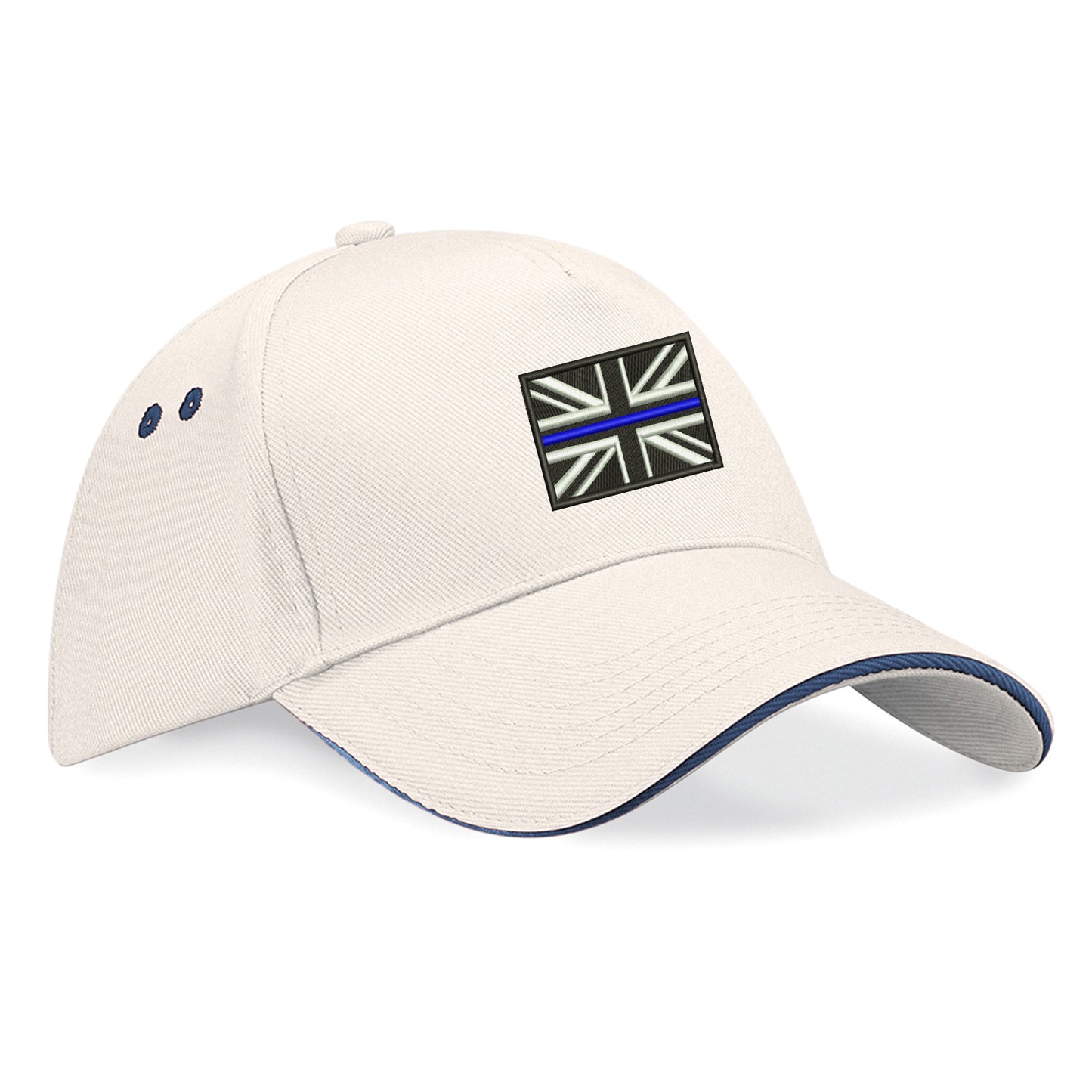 Thin Blue Line Union Jack Embroidered Baseball Cap
