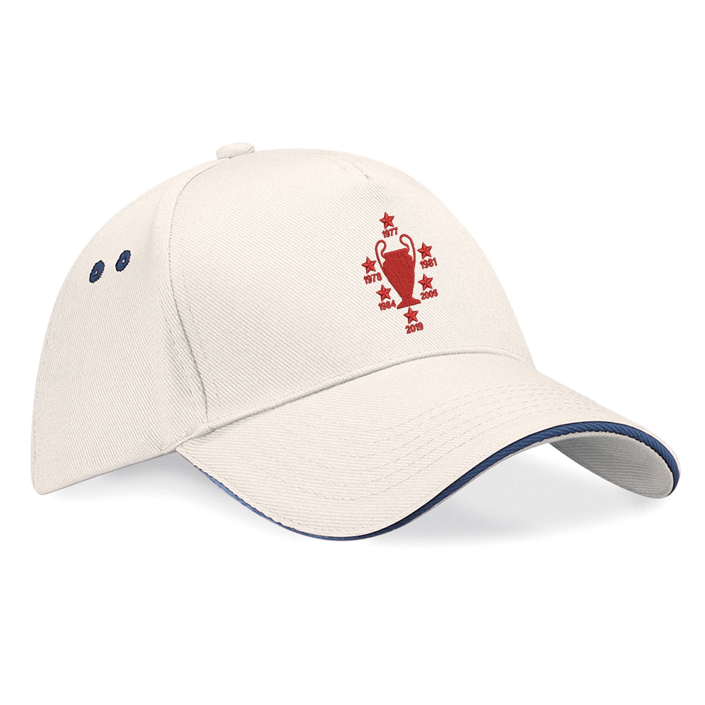 Liverpool Six Time Champions of Europe Embroidered Baseball Cap