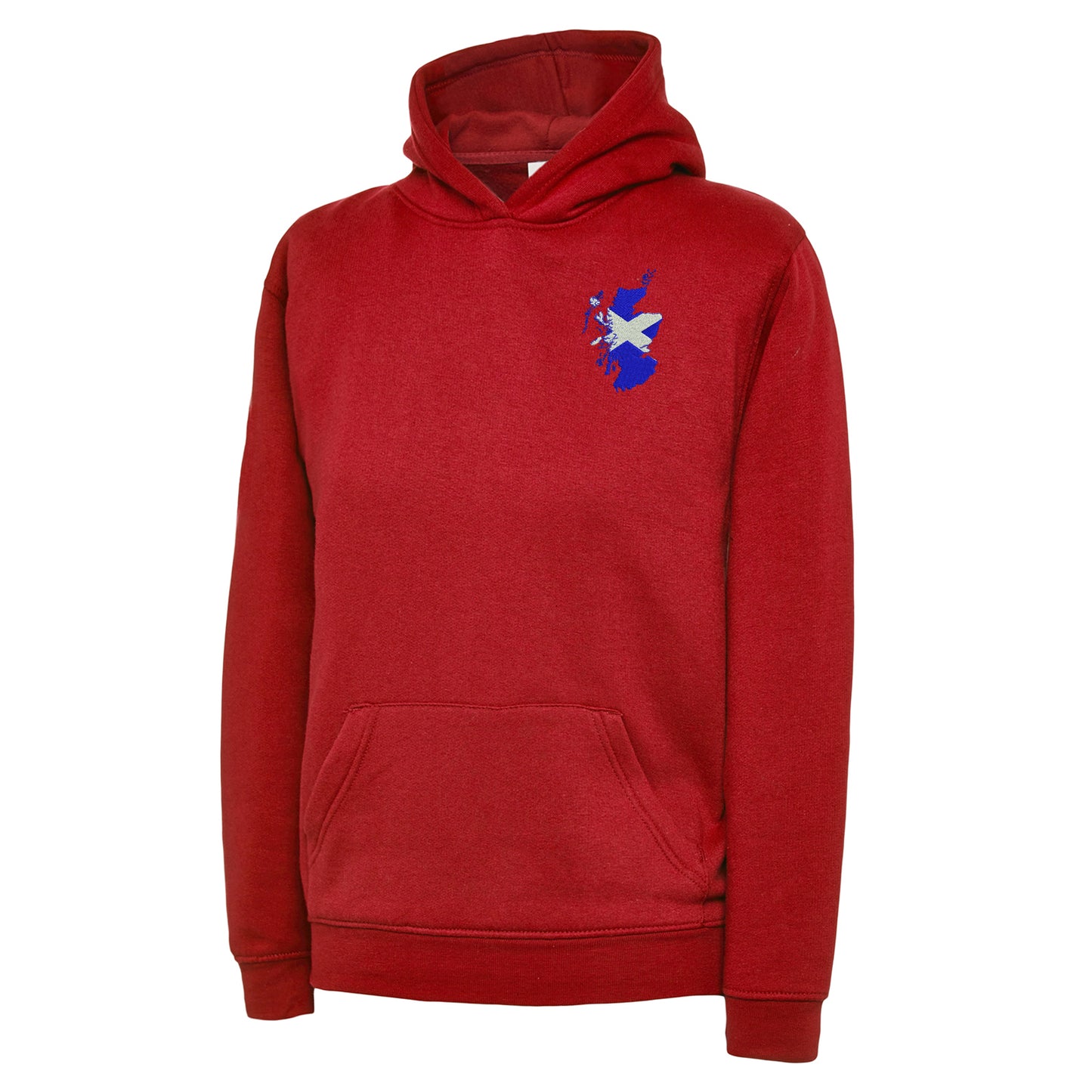Scotland Flag Map Embroidered Children's Hoodie