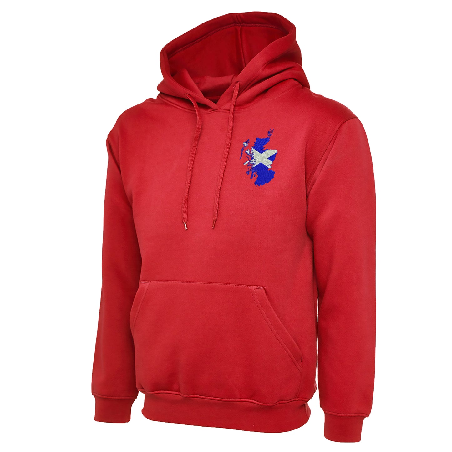Scotland Flag Map Embroidered Hoodie