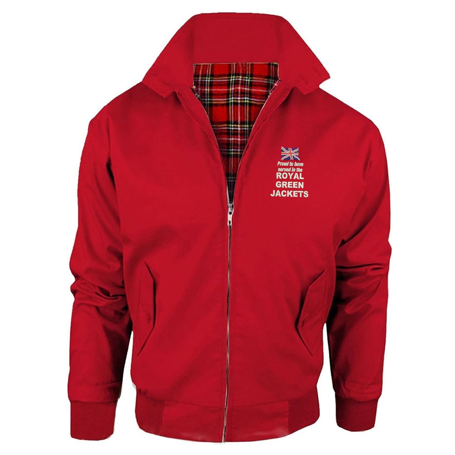 Proud to Have Served in The Royal Green Jackets Embroidered Classic Harrington Jacket