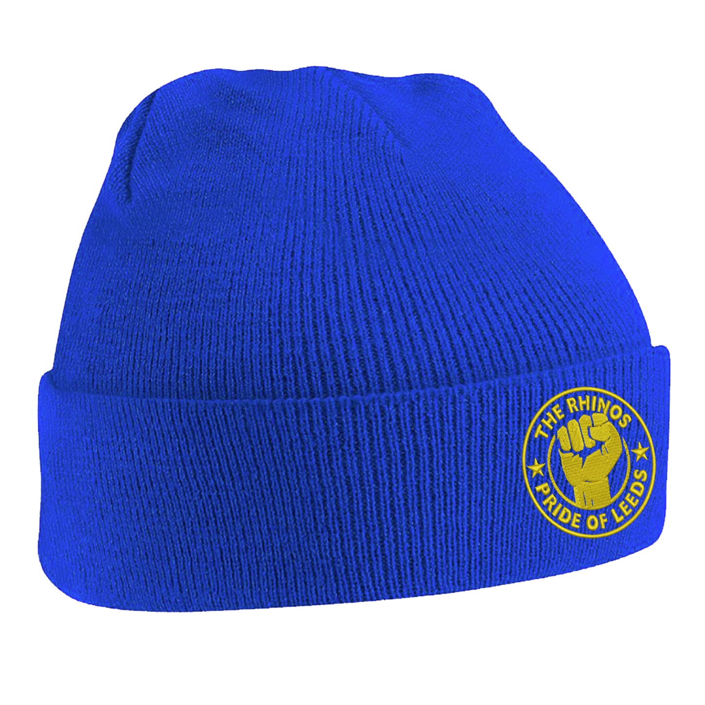 The Rhinos Pride of Leeds Embroidered Beanie Hat
