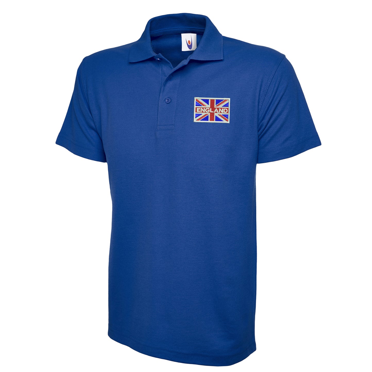 England Coloured Union Jack Embroidered Classic Polo Shirt