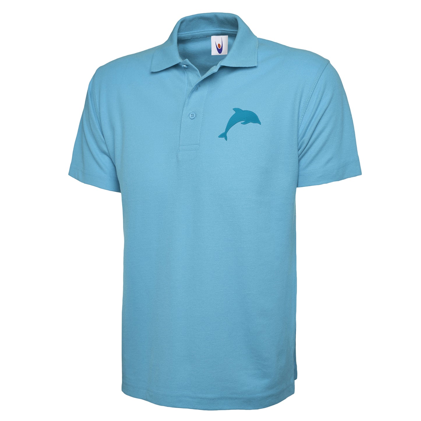 Dolphin Embroidered Classic Polo Shirt