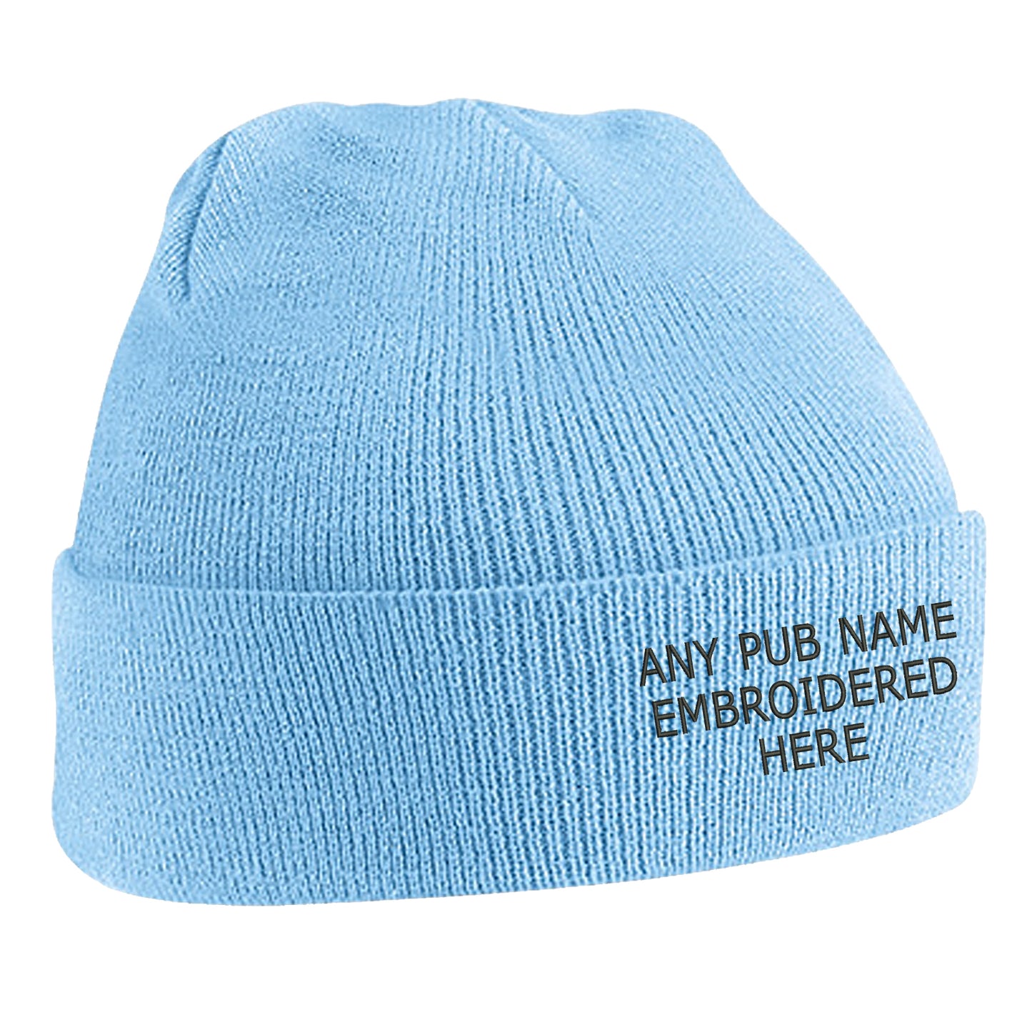 Personalised Embroidered Pub Beanie Hat