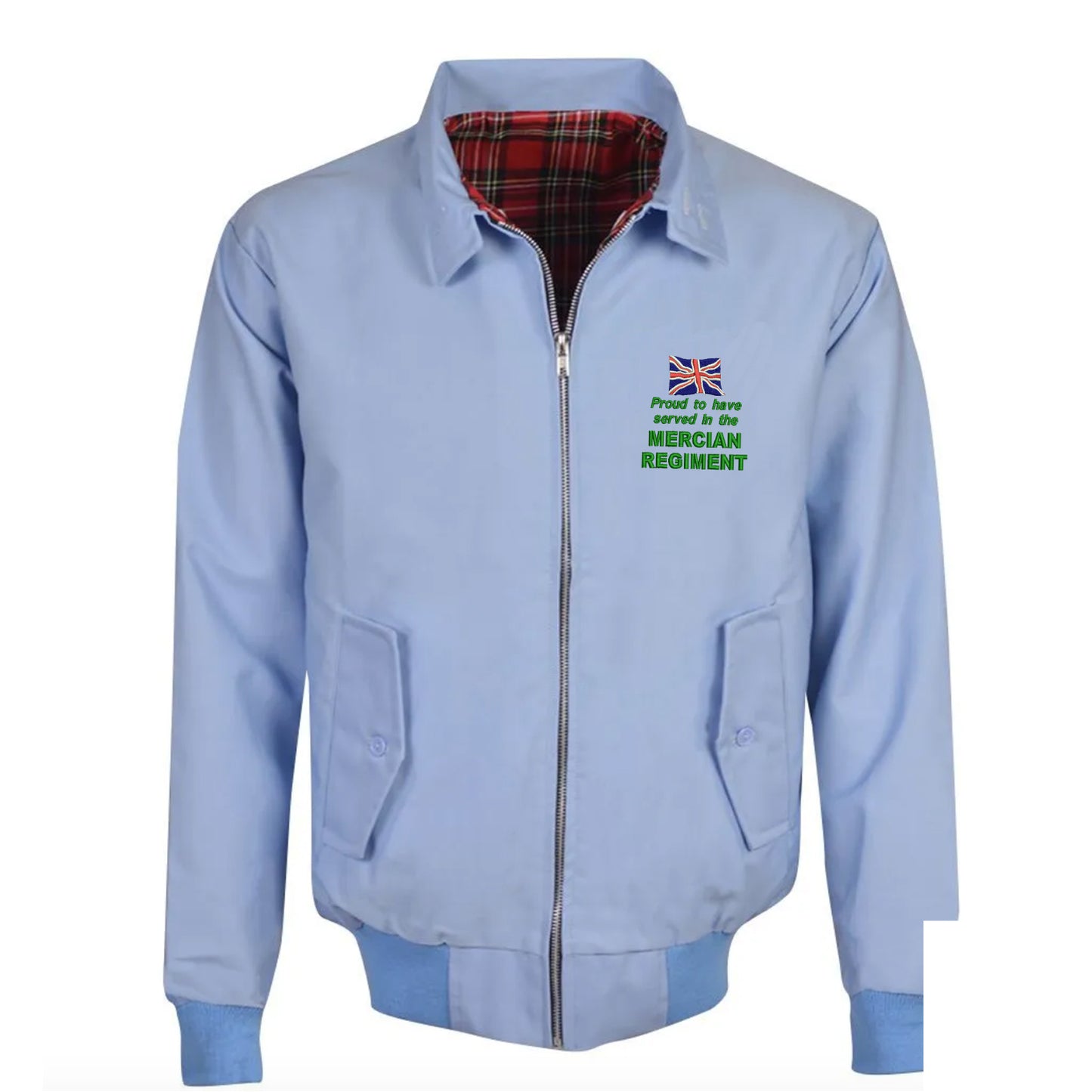 Proud to Have Served in The Mercian Regiment Embroidered Classic Harrington Jacket