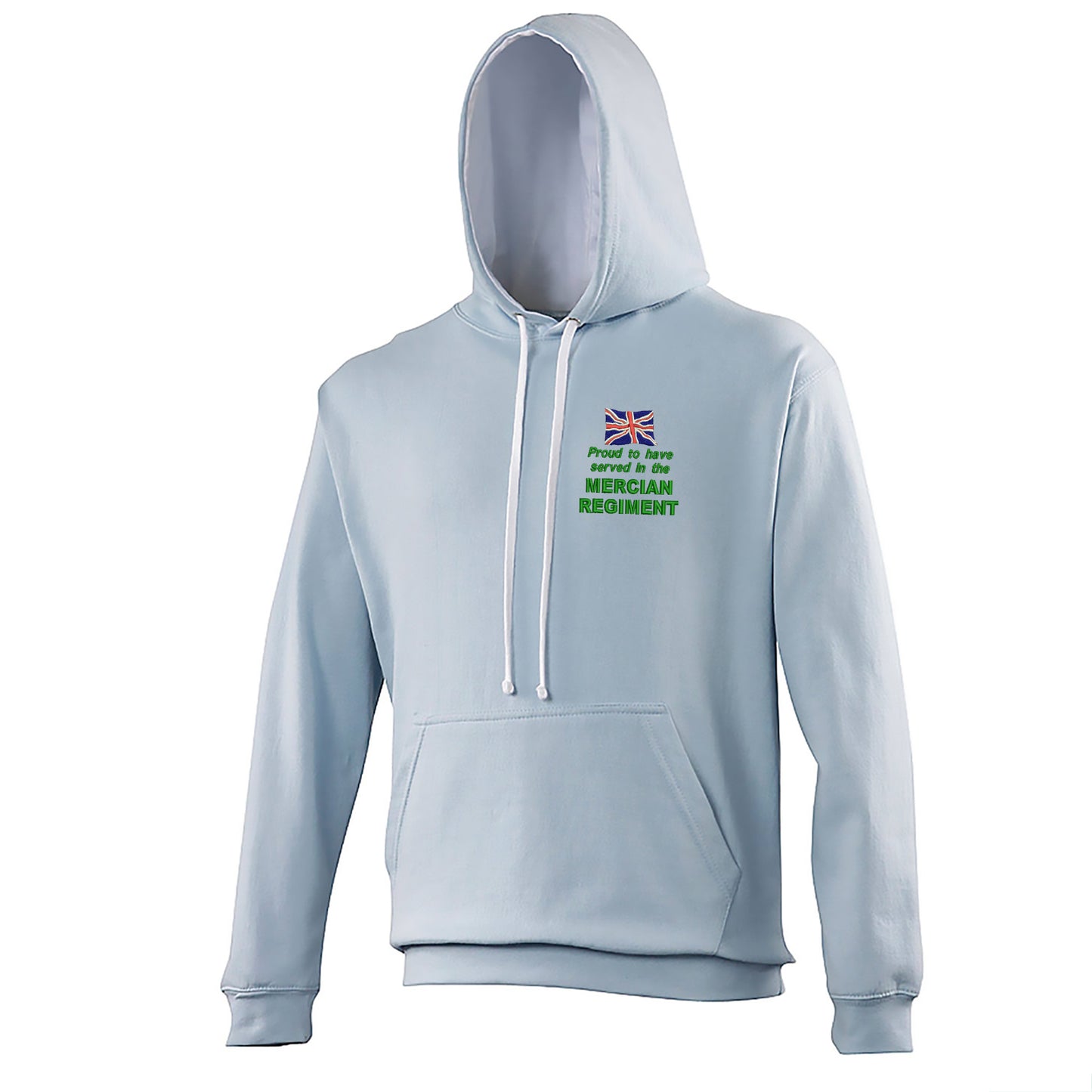 Proud to Have Served in The Mercian Regiment Embroidered Contrast Hoodie