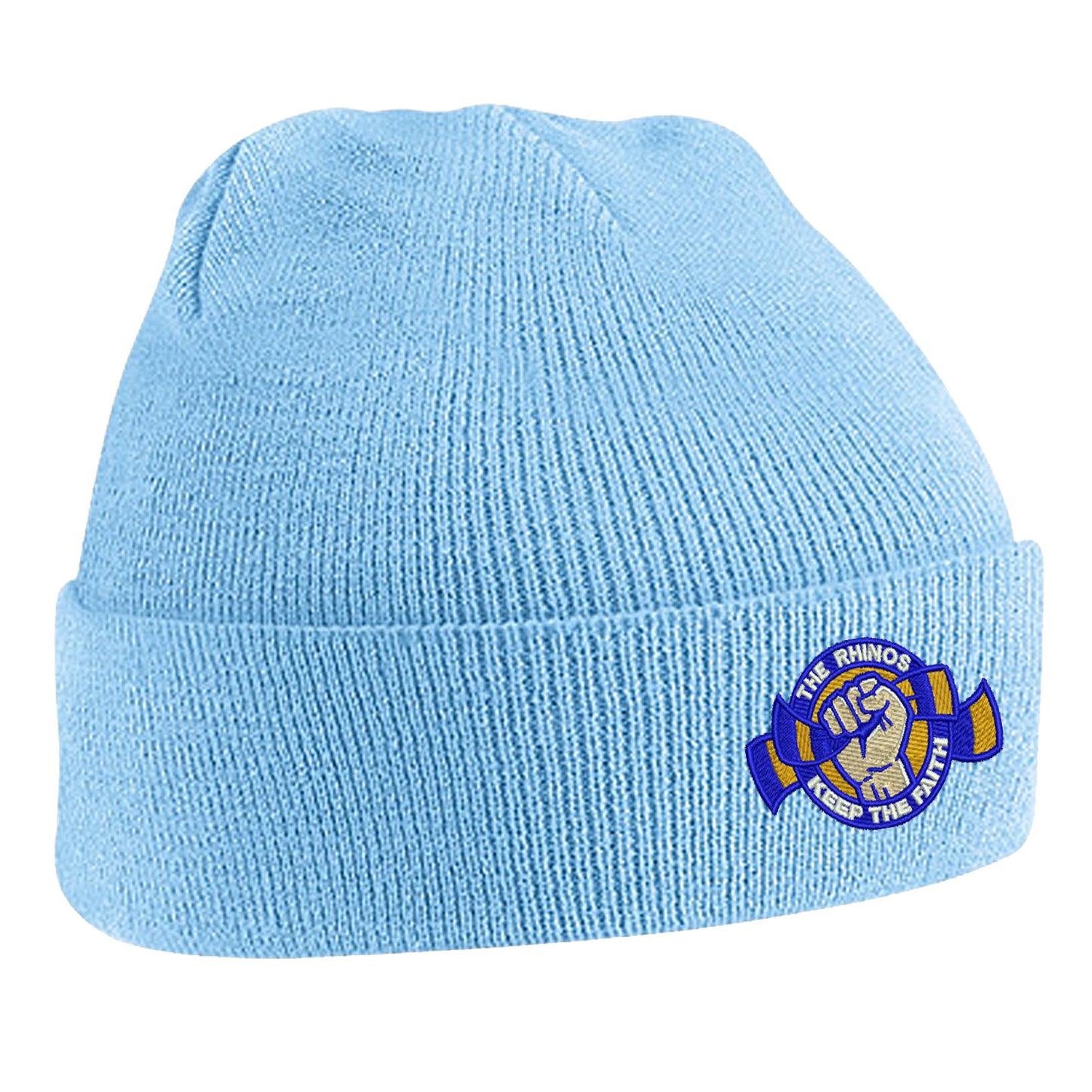 The Rhinos Keep The Faith Embroidered Beanie Hat