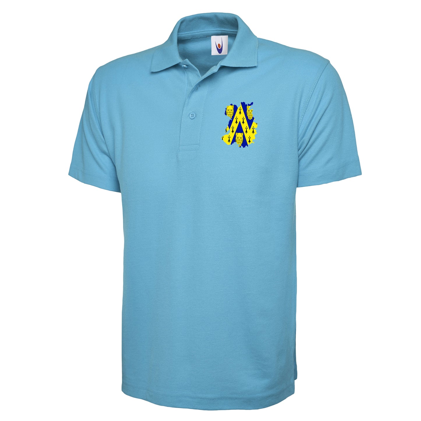 Shropshire Flag Map Embroidered Classic Polo Shirt
