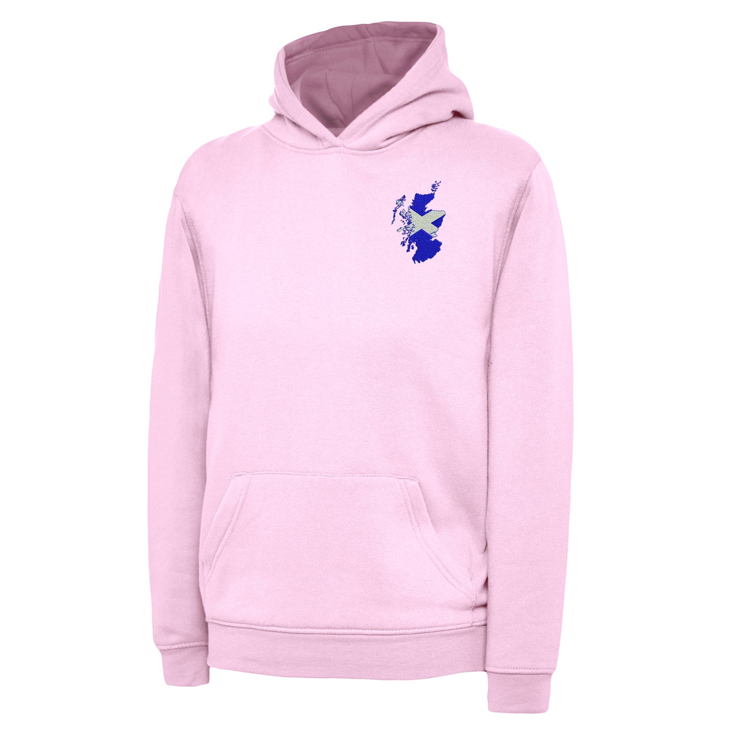 Scotland Flag Map Embroidered Children's Hoodie