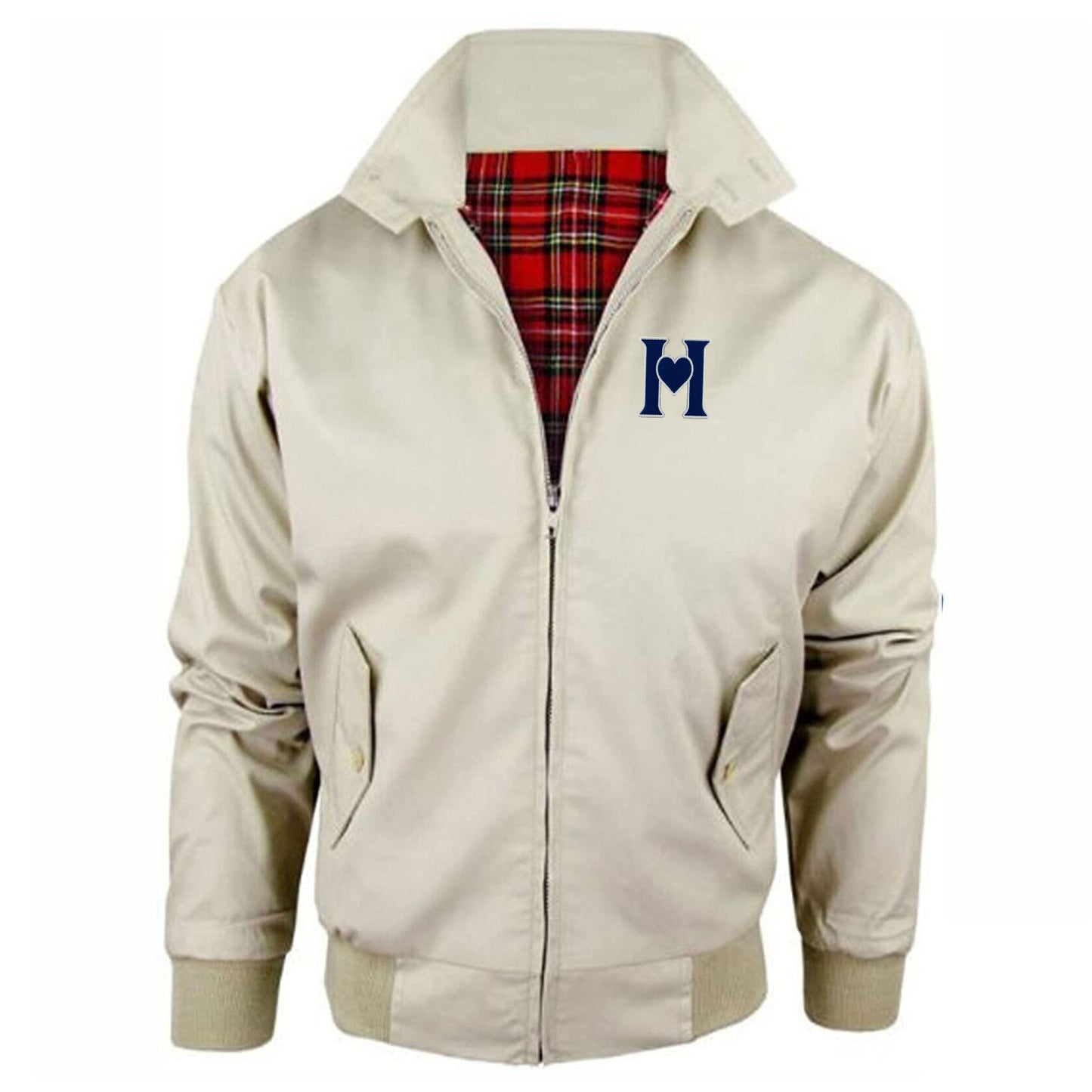 Retro Old School Hearts Football Jacket Mens