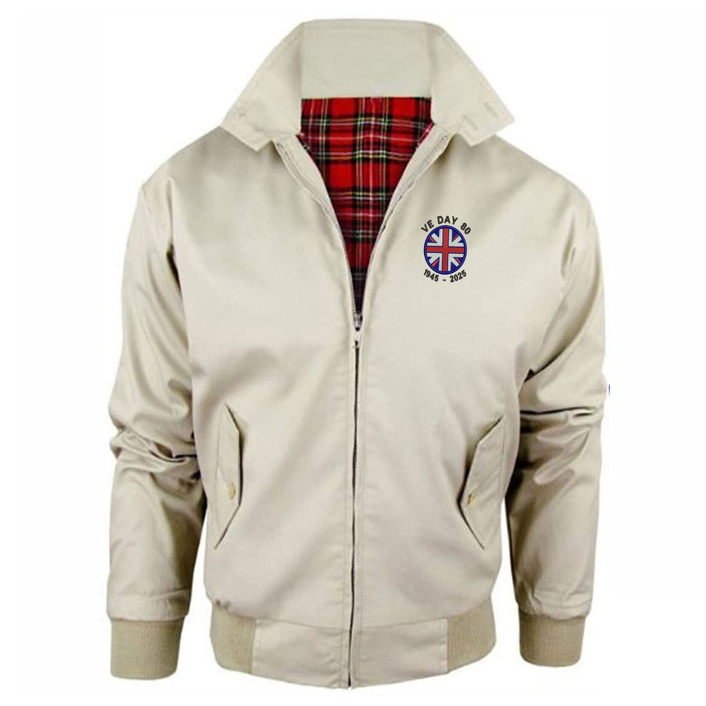 VE Day 80 1945-2025 Embroidered Classic Harrington Jacket