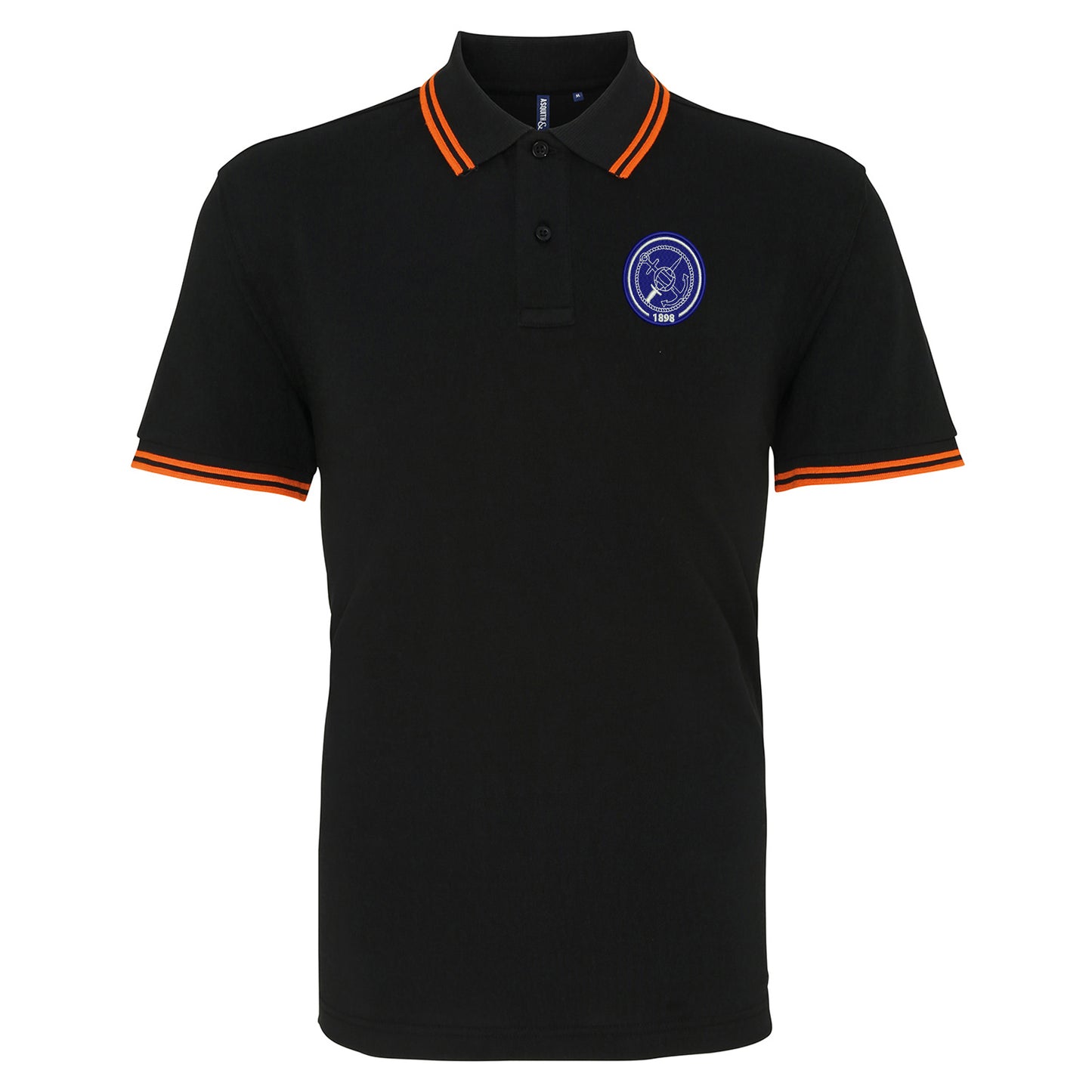 Retro Portsmouth 1898 Embroidered Tipped Polo Shirt