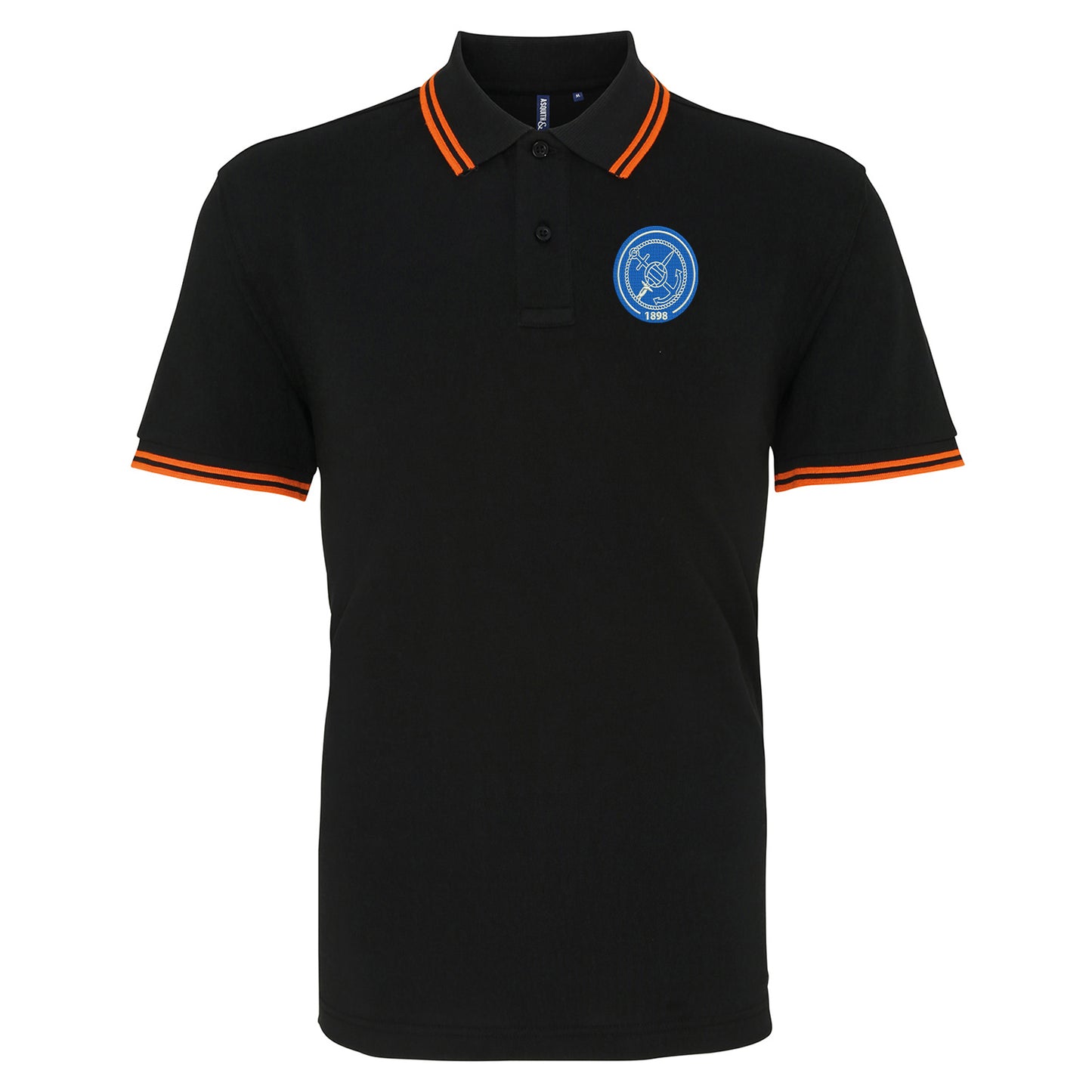 Retro Portsmouth Football Tipped Polo Shirt
