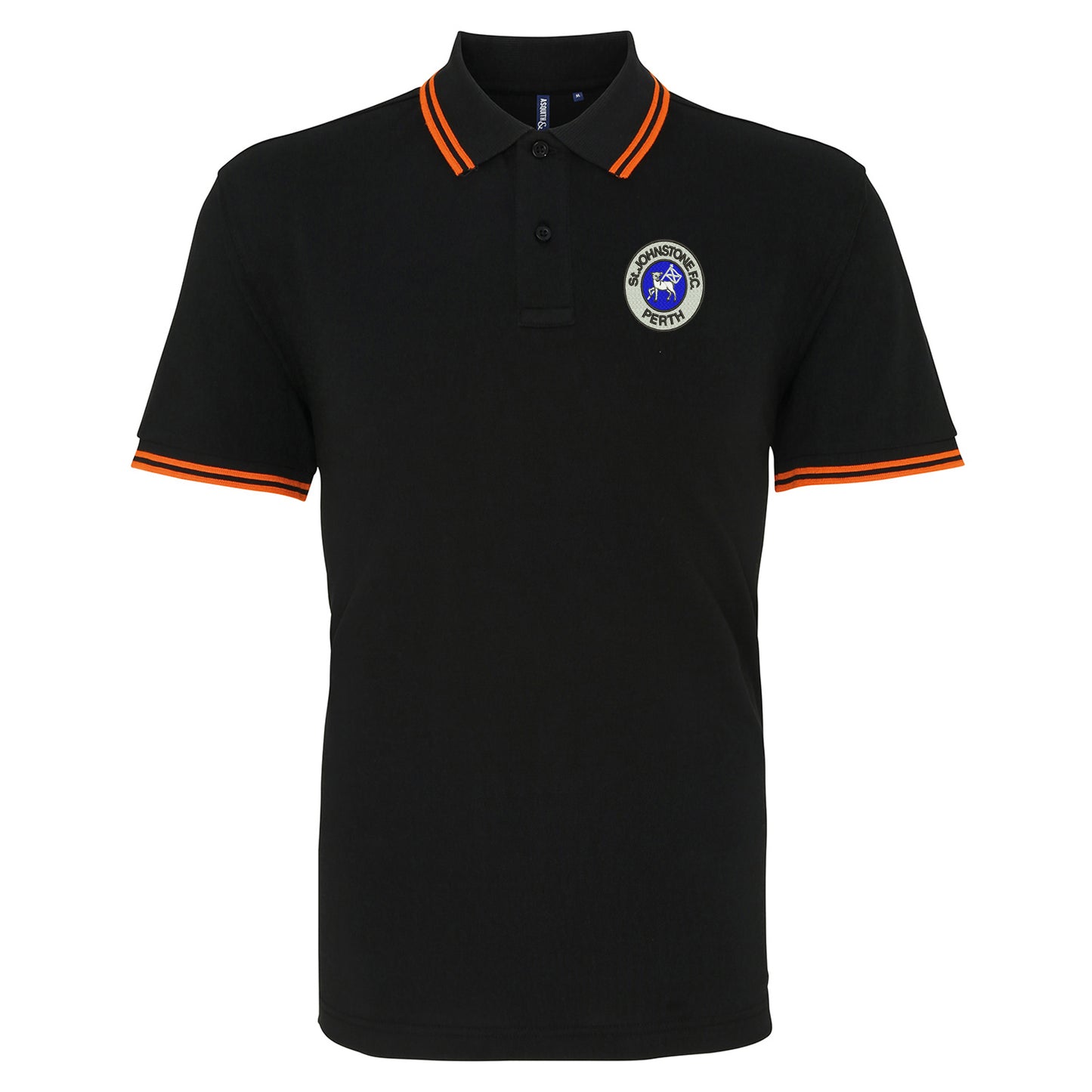 Retro St Johnstone 1980 Embroidered Tipped Polo Shirt