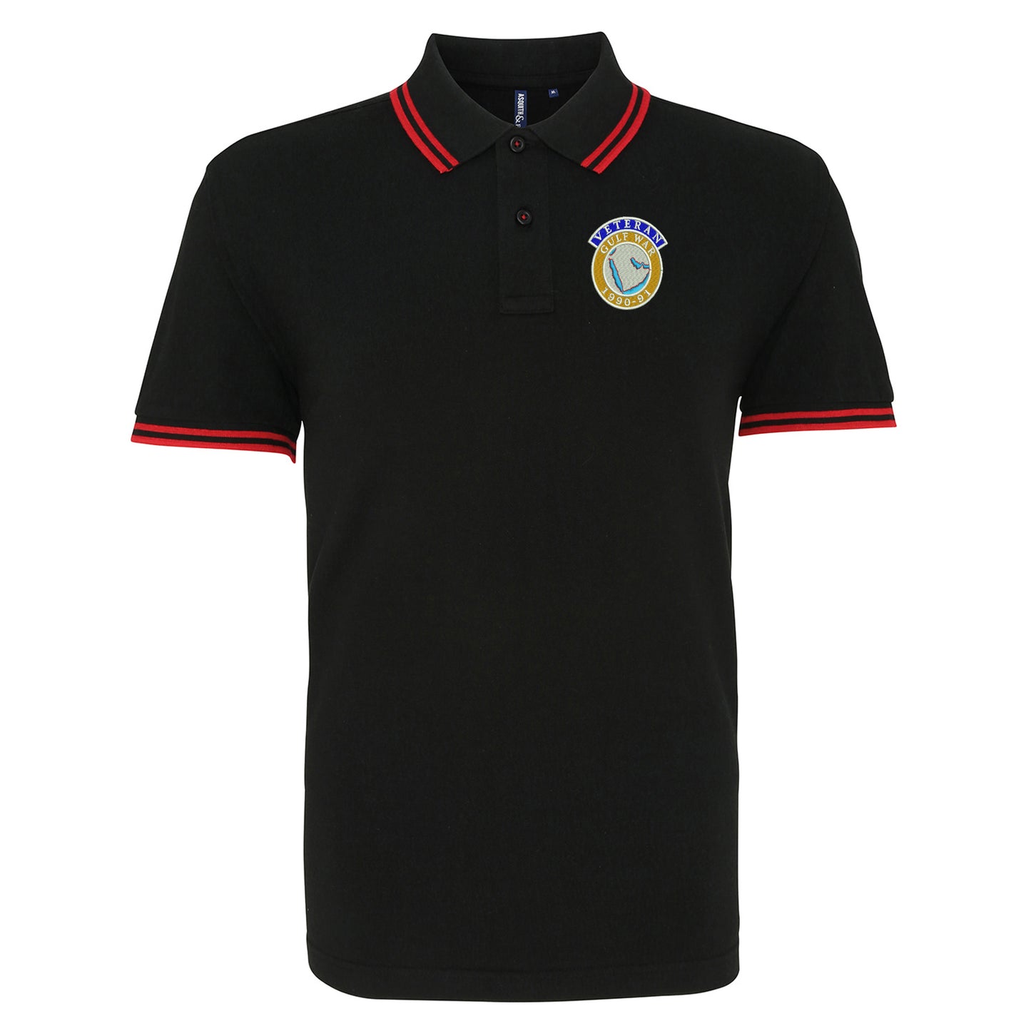 Gulf War Veteran 1990-91 Embroidered Tipped Polo Shirt