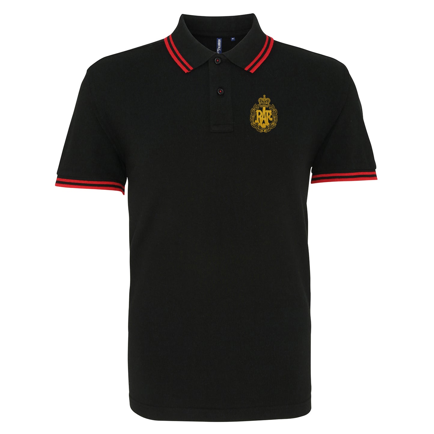 RAF Cap Badge Embroidered Tipped Polo Shirt