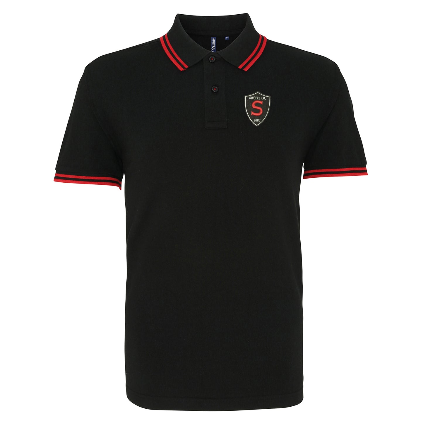 Retro Singers FC Embroidered Tipped Polo Shirt