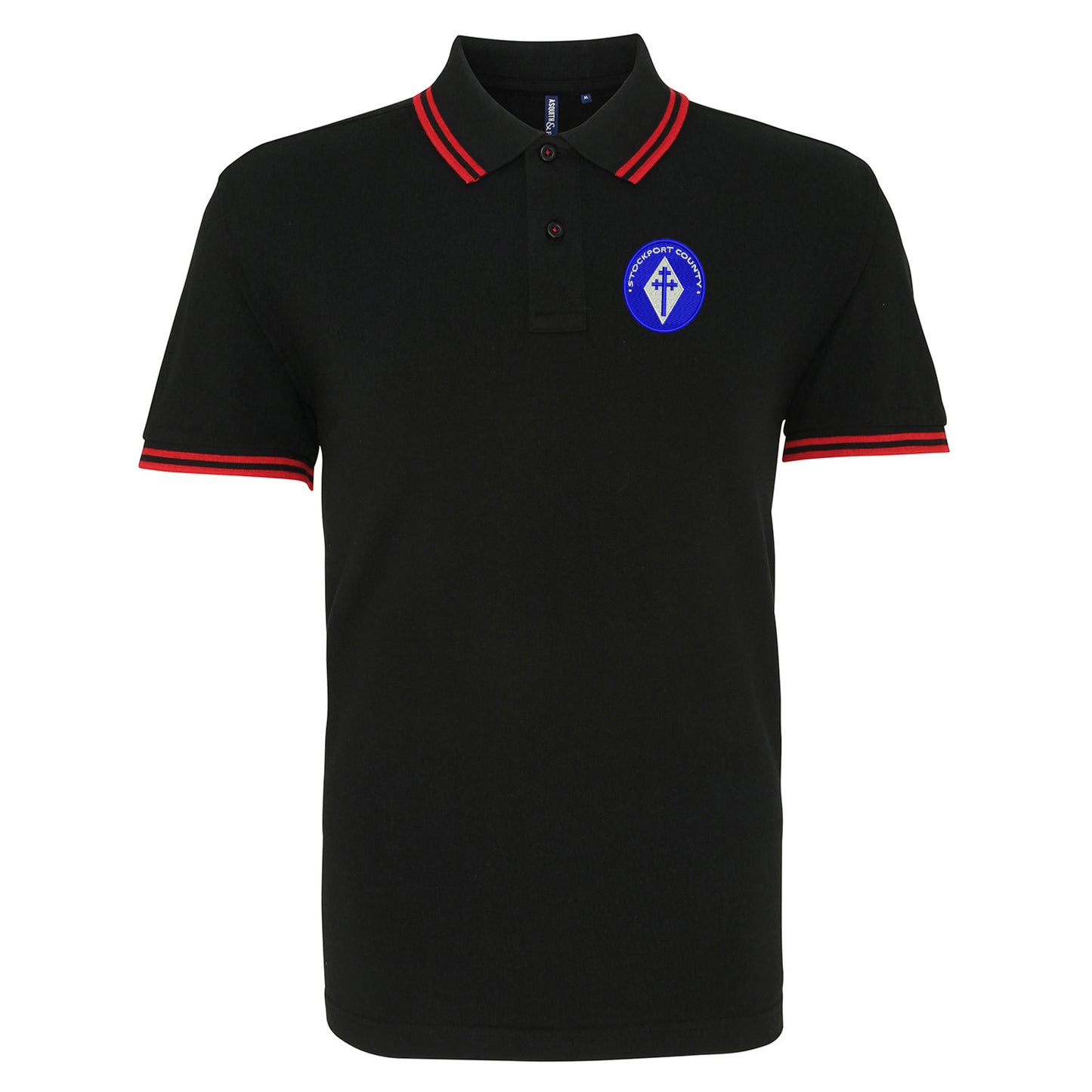 Retro Stockport 1978 Embroidered Tipped Polo Shirt
