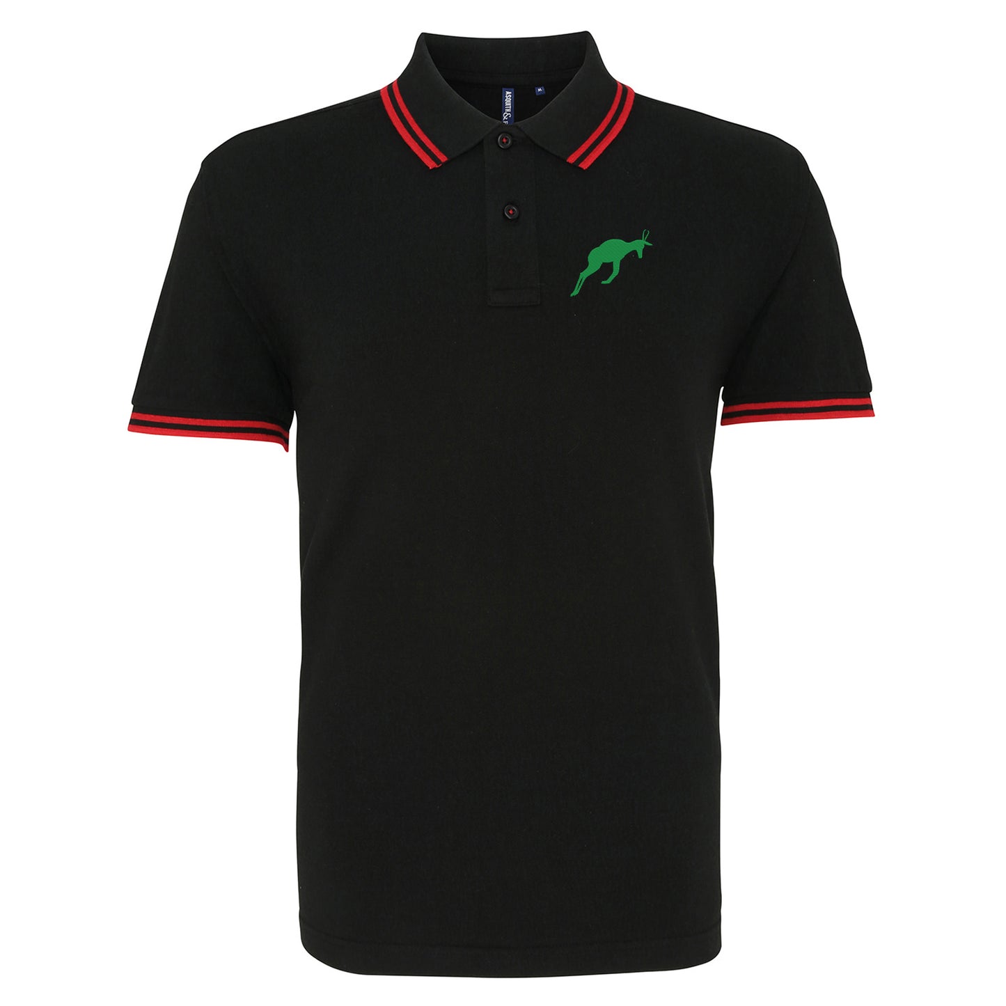 Retro South Africa Rugby 1906 Embroidered Tipped Polo Shirt