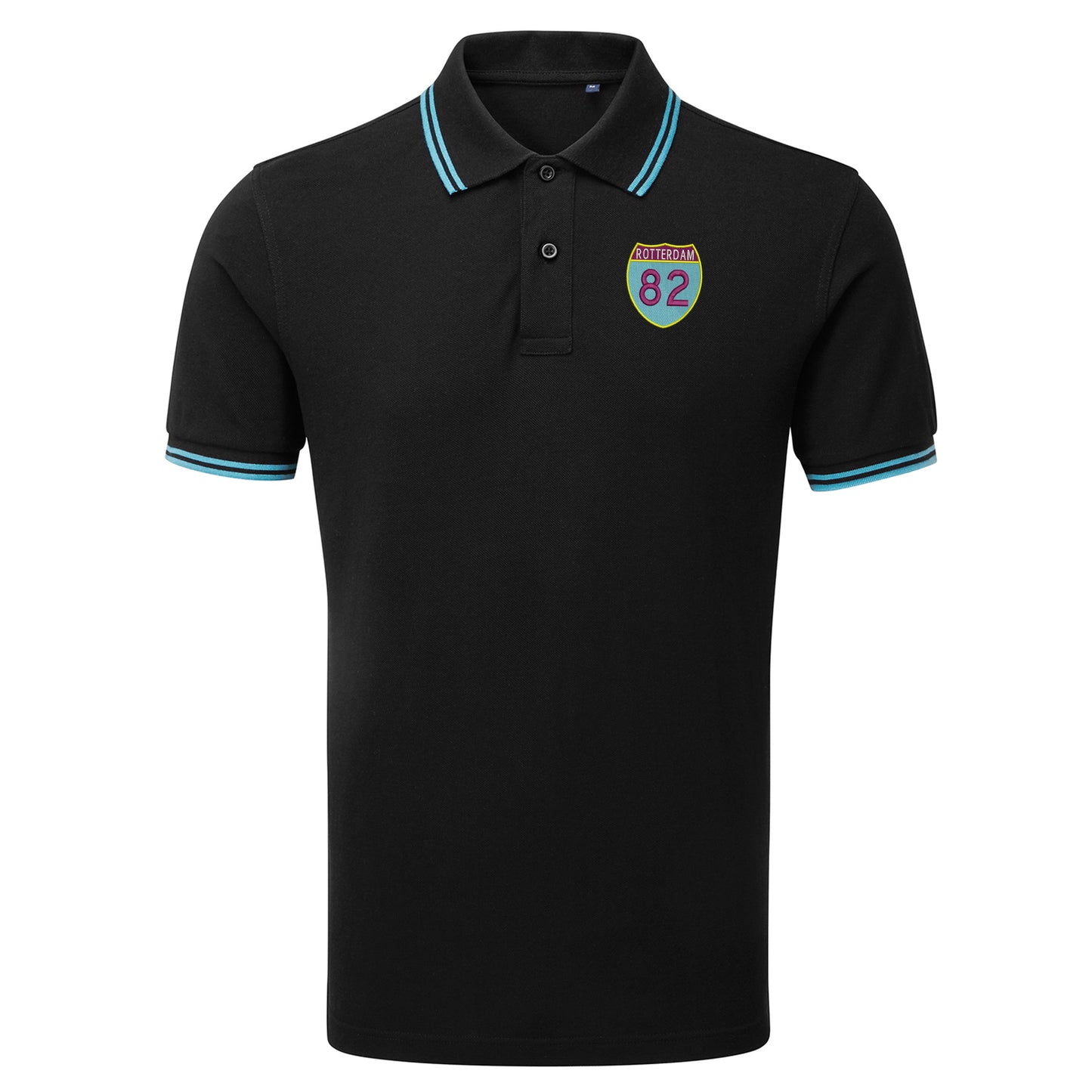 Retro Rotterdam 82 Embroidered Tipped Polo Shirt