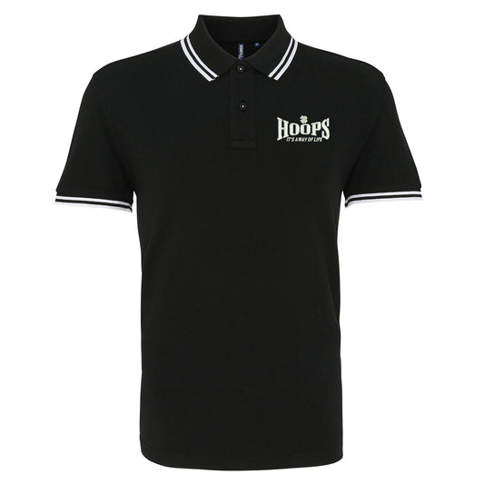 Hoops Its a Way of Life Tipped Polo Shirt