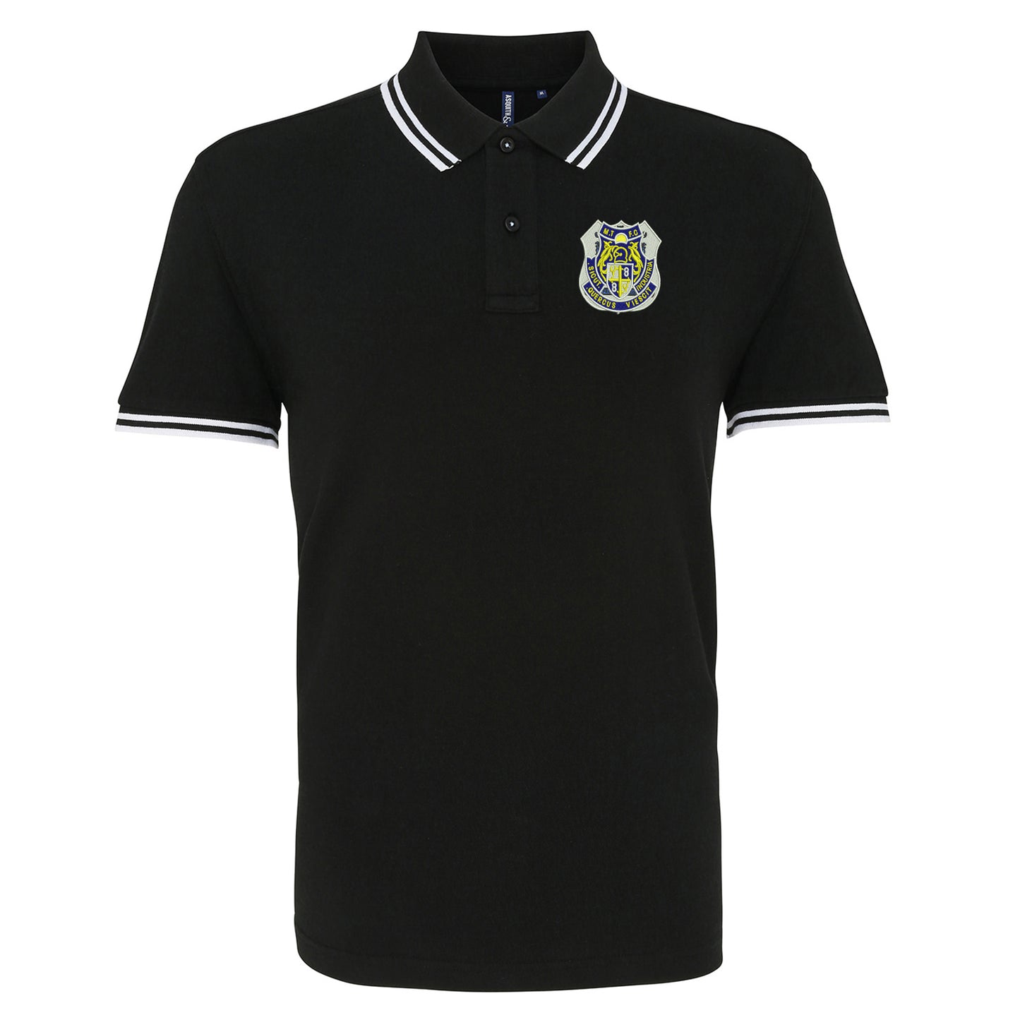 Retro Mansfield 1920s Embroidered Tipped Polo Shirt
