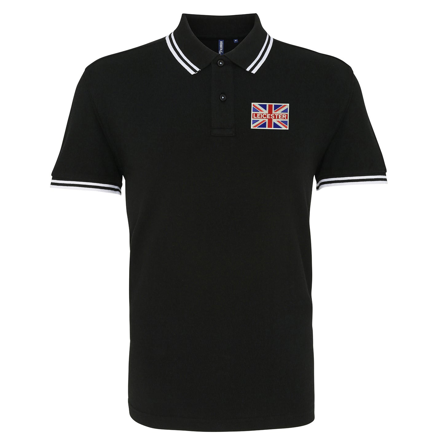Leicester Coloured Embroidered Union Jack Tipped Polo Shirt