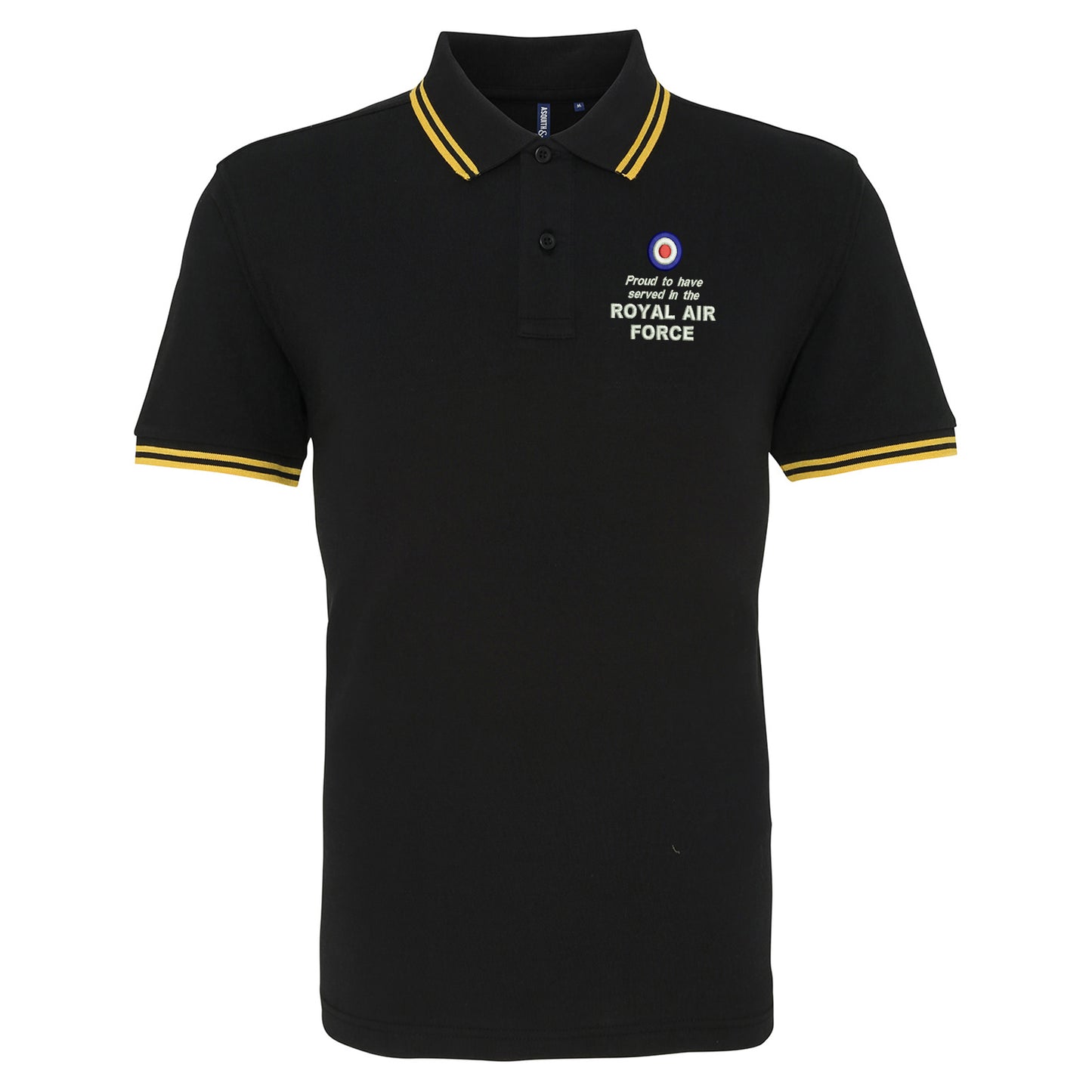 Proud to Have Served in The Royal Air Force Embroidered Tipped Polo Shirt