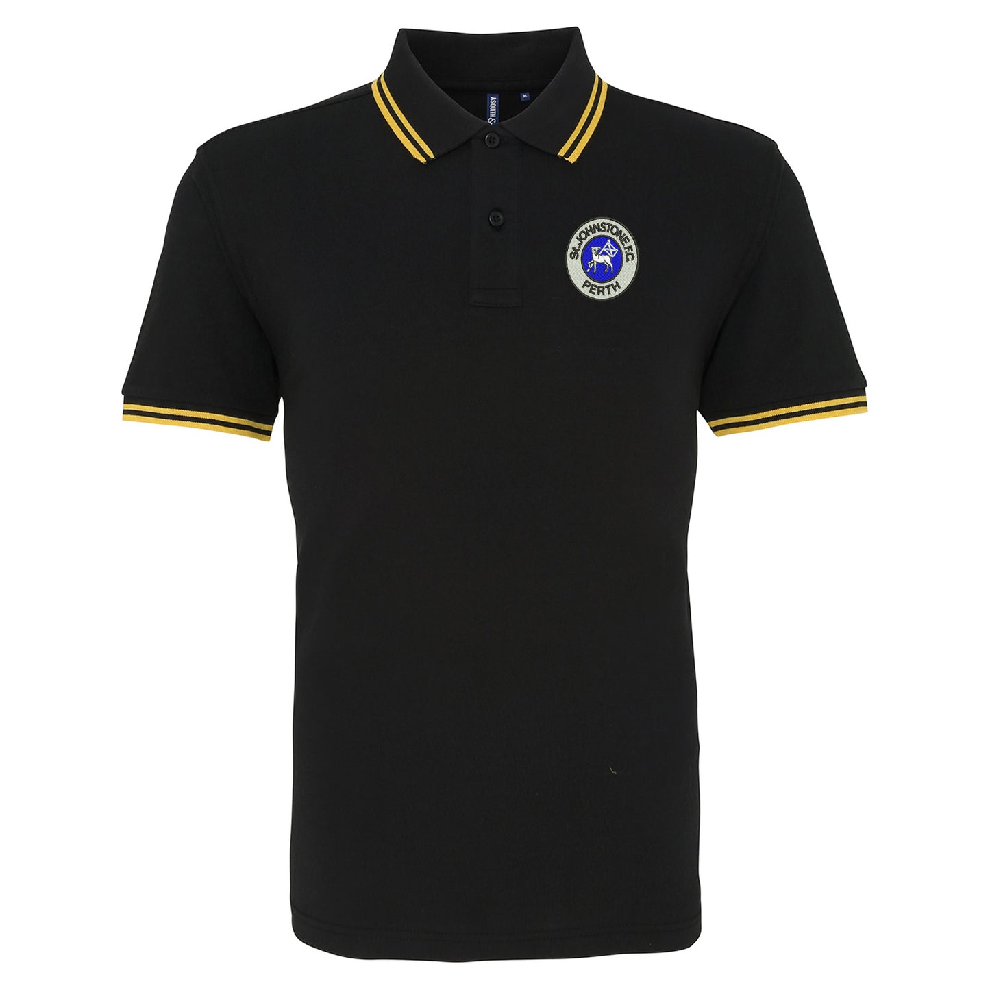 Retro St Johnstone 1980 Embroidered Tipped Polo Shirt