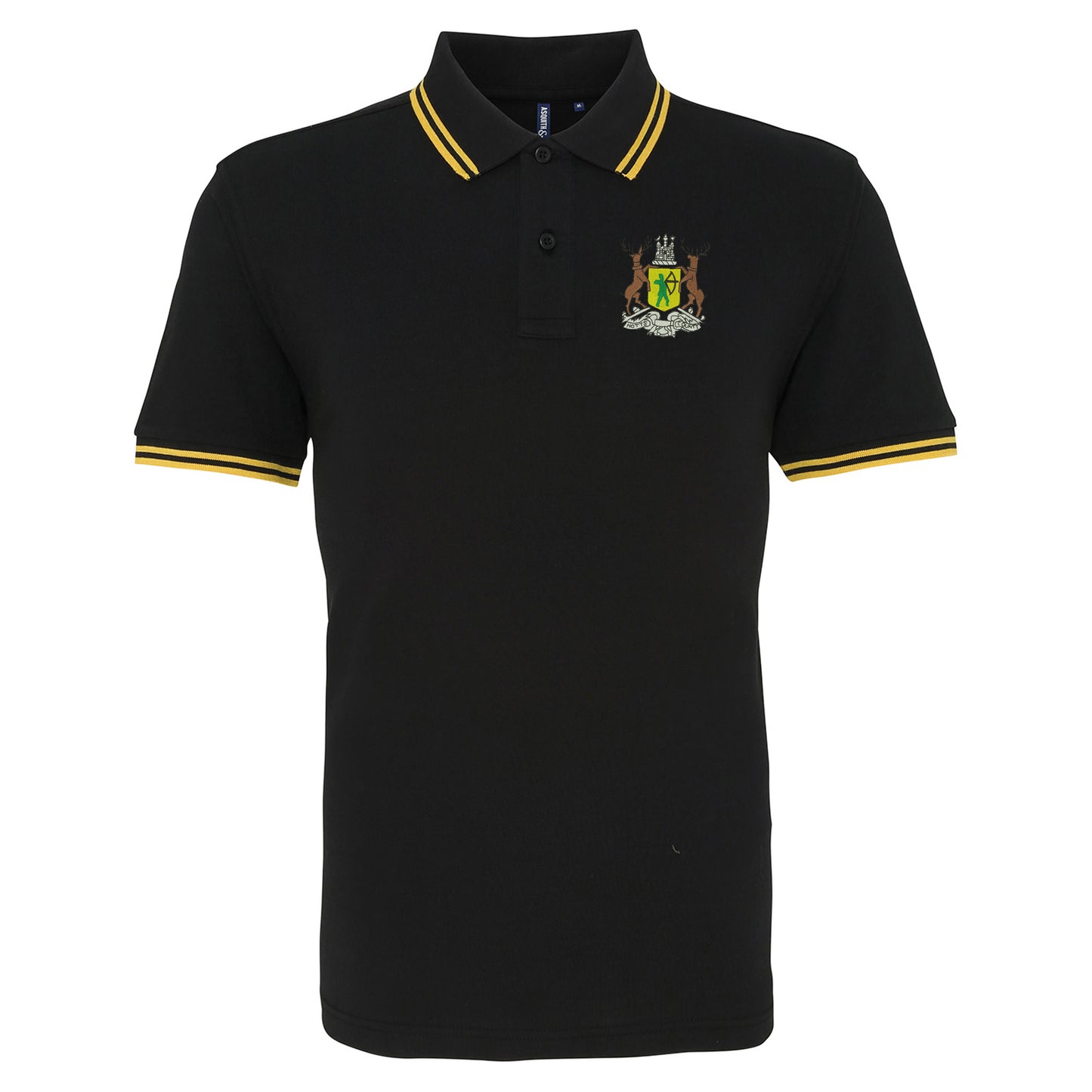 Retro Notts County 1962 Embroidered Tipped Polo Shirt