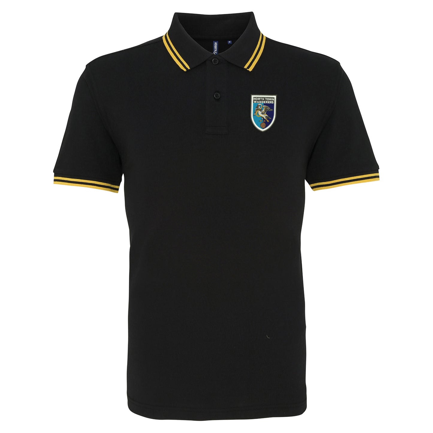 Retro North Town Wanderers Embroidered Tipped Polo Shirt