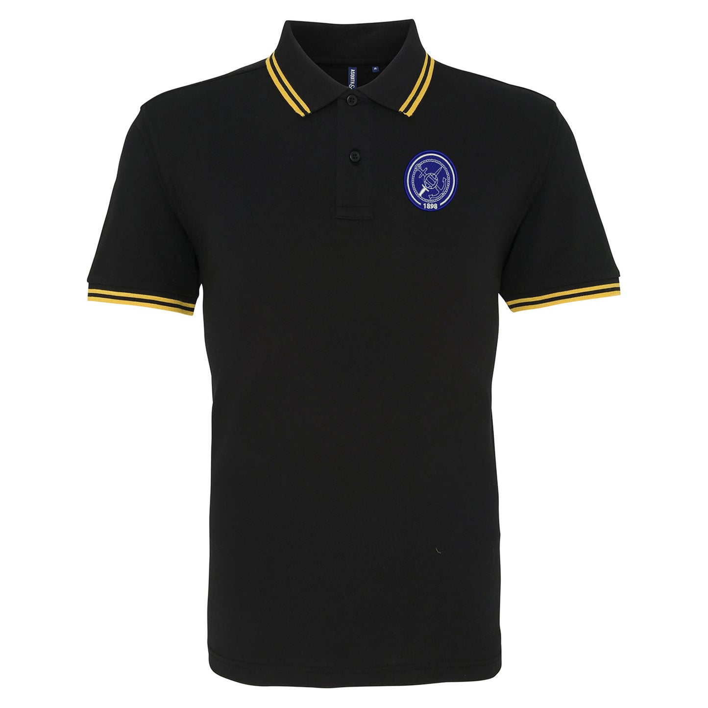 Retro Portsmouth 1898 Embroidered Tipped Polo Shirt
