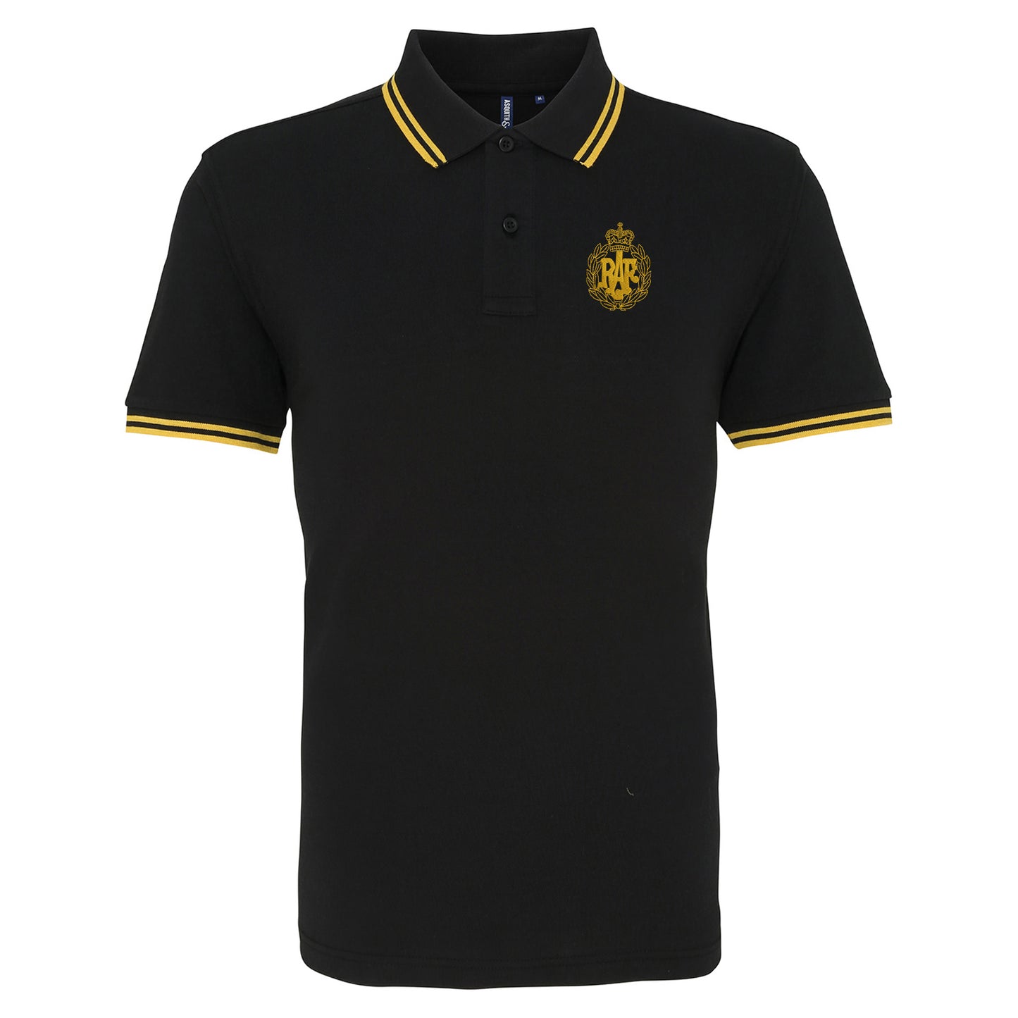 RAF Cap Badge Embroidered Tipped Polo Shirt